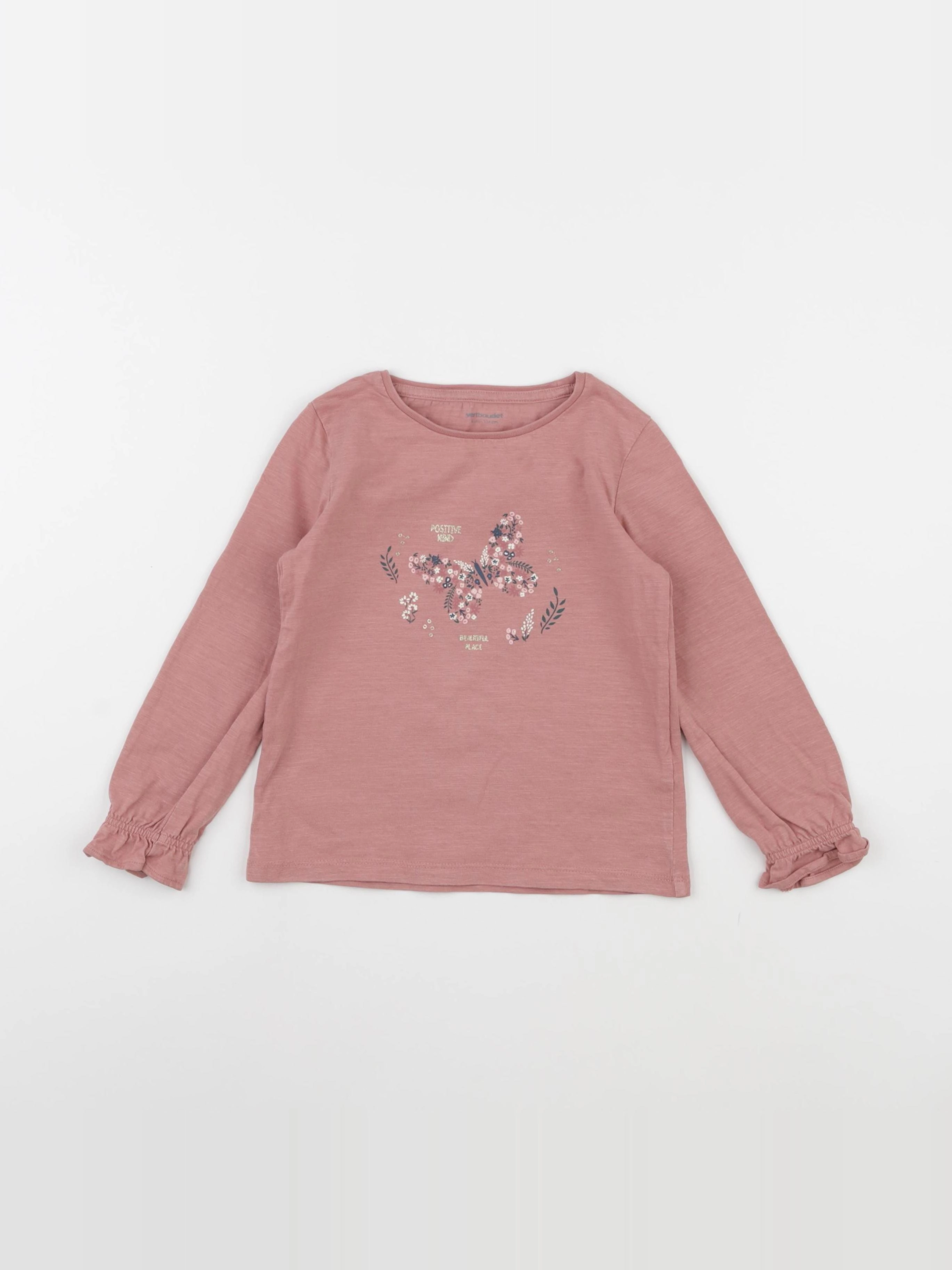 Vertbaudet - tee-shirt rose - 4 ans