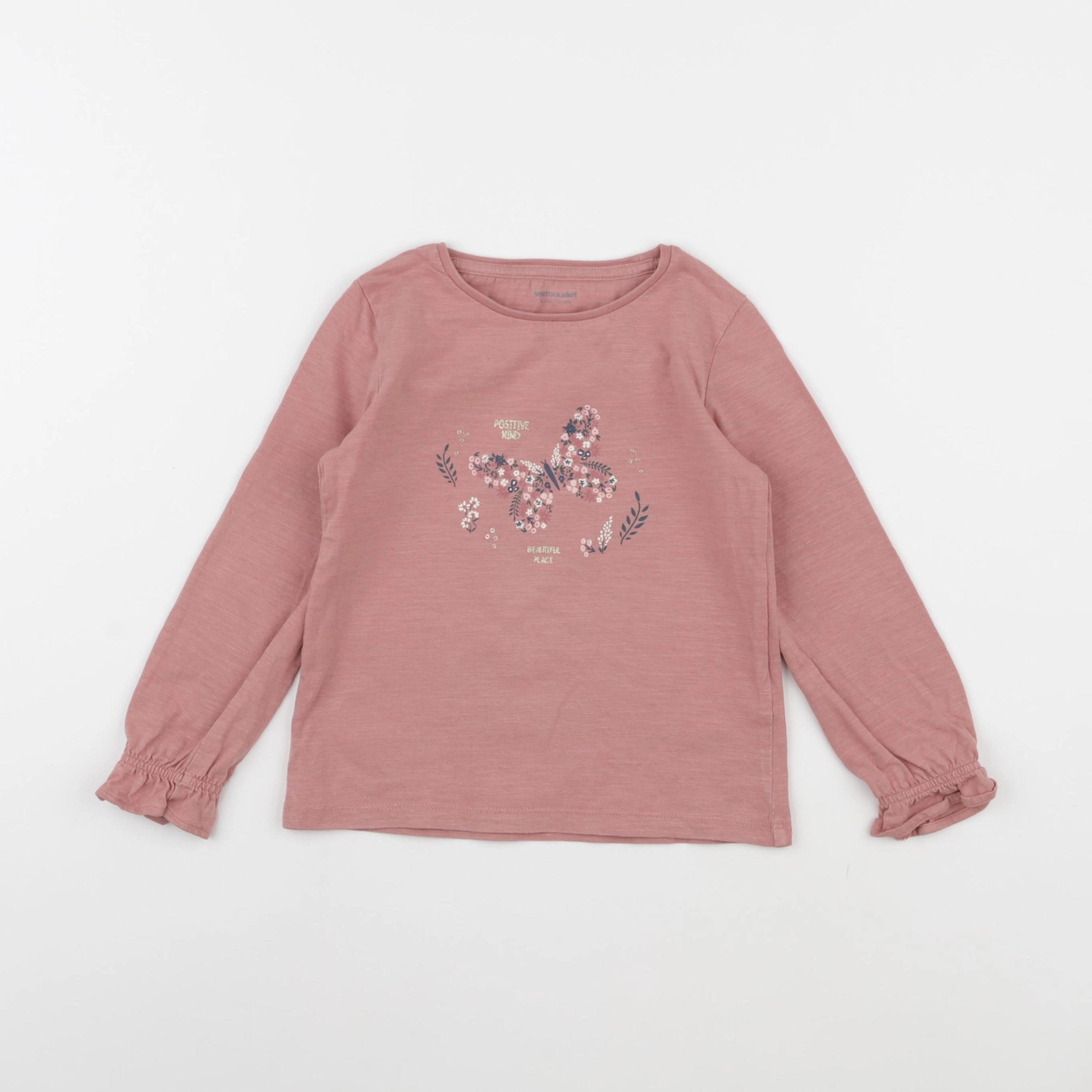 Vertbaudet - tee-shirt rose - 4 ans