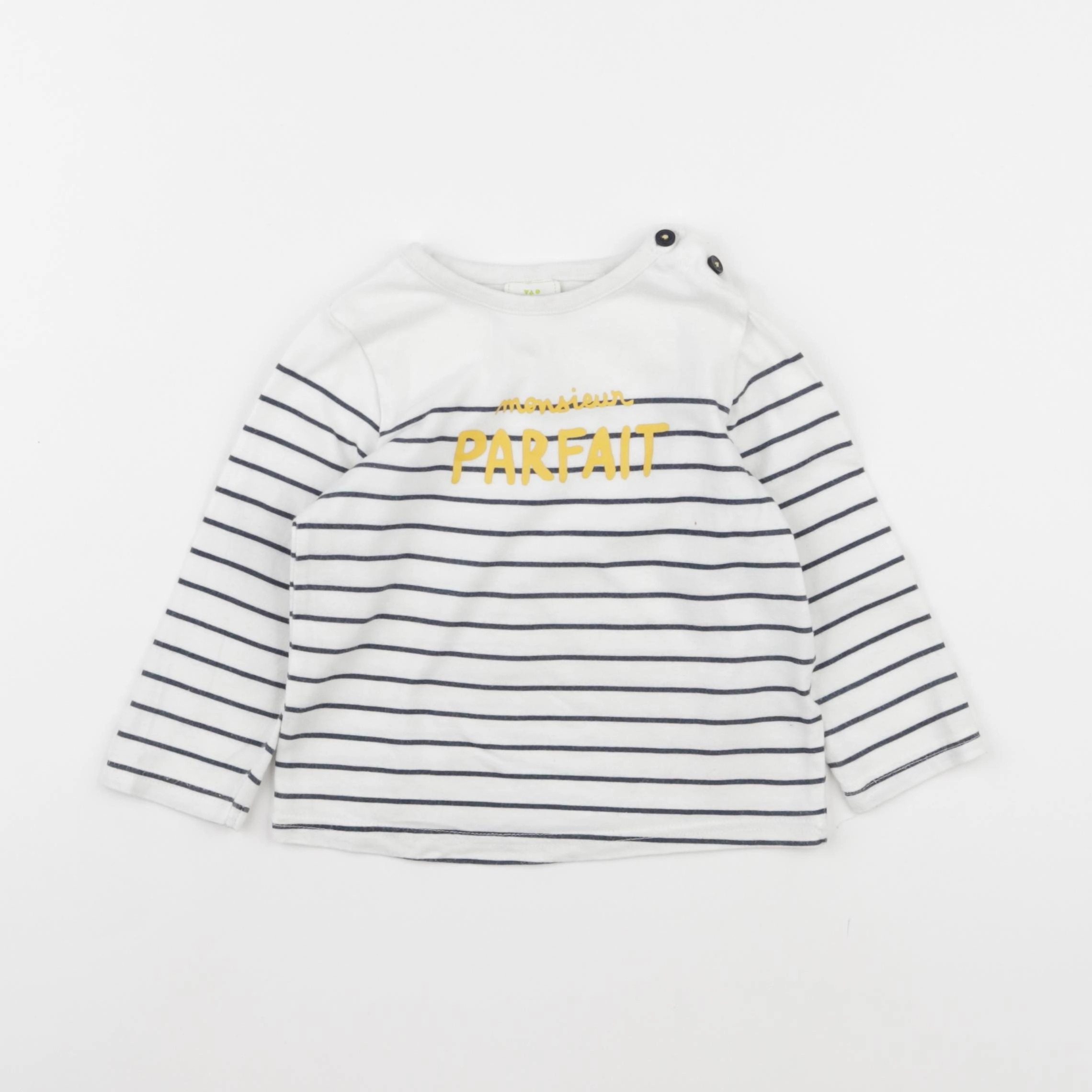 Tape à l'oeil - tee-shirt blanc, bleu - 18 mois