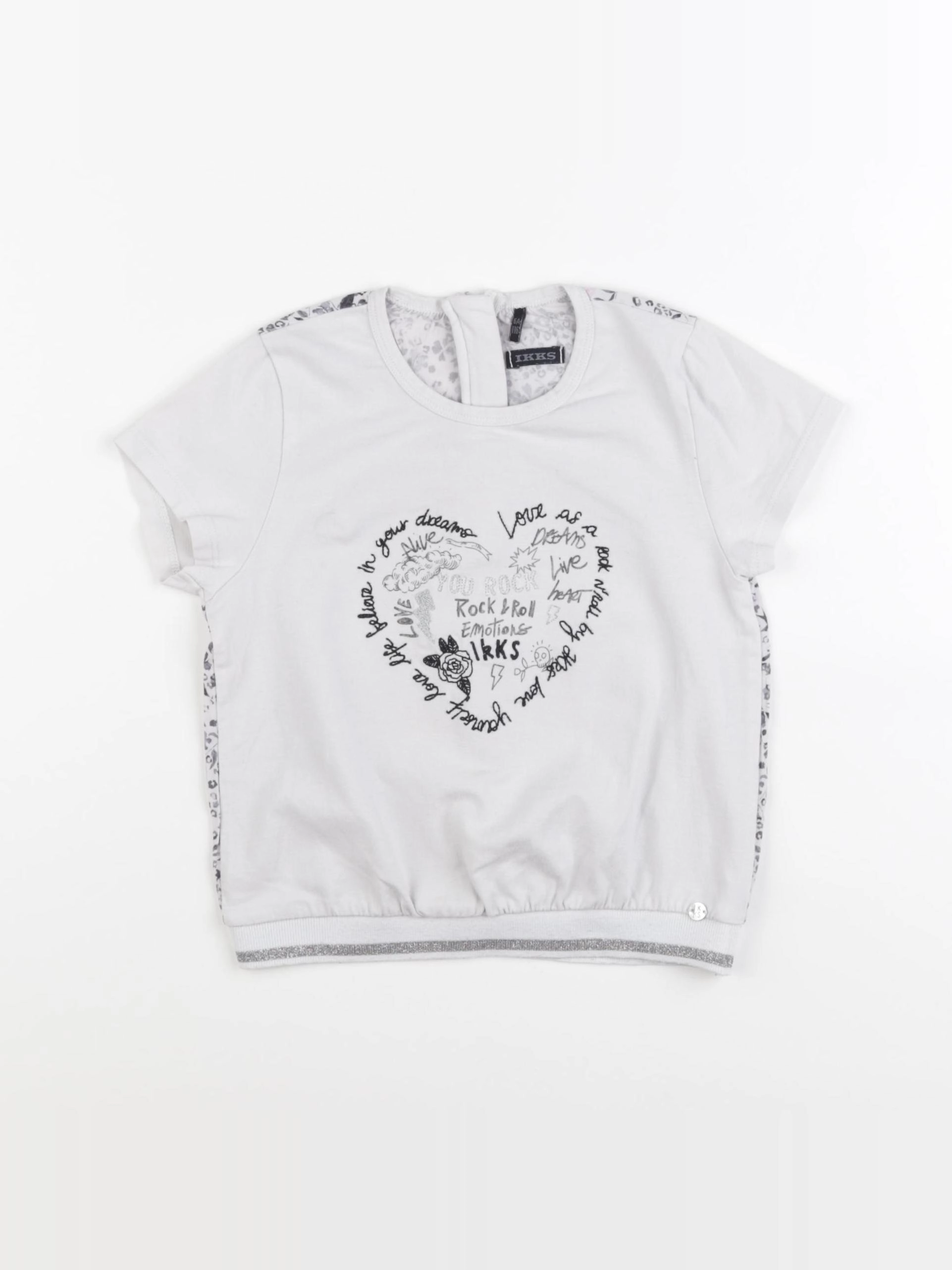 IKKS - tee-shirt blanc - 6 ans