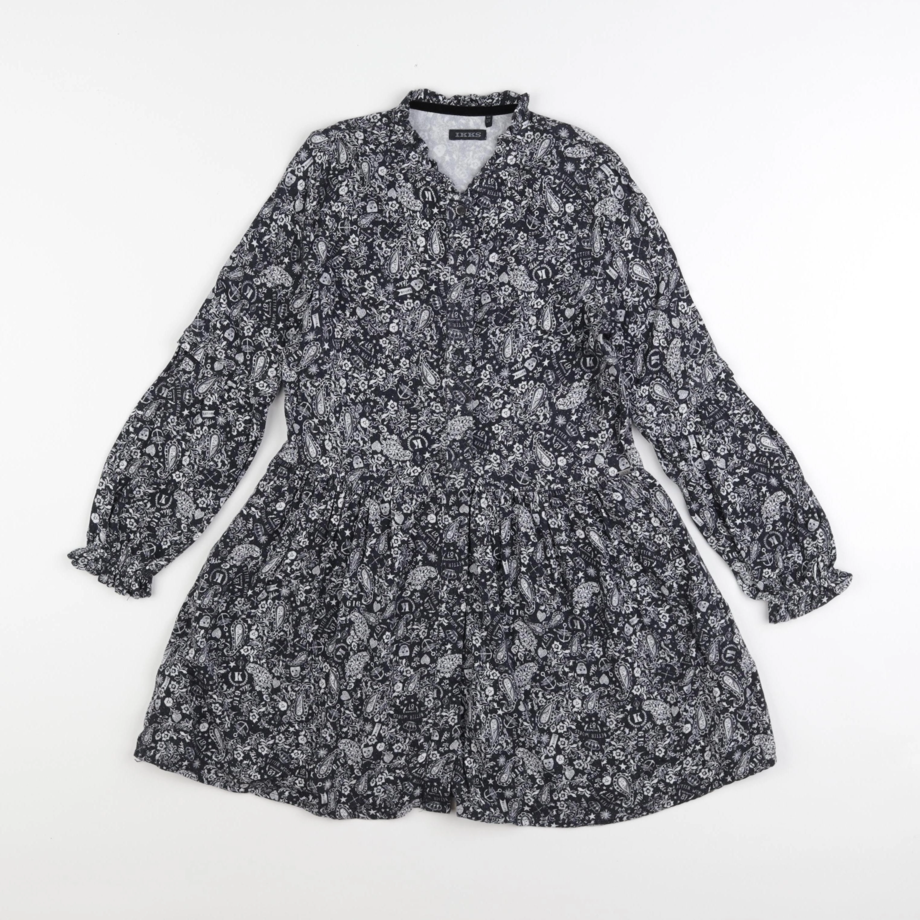 IKKS - robe bleu - 8 ans