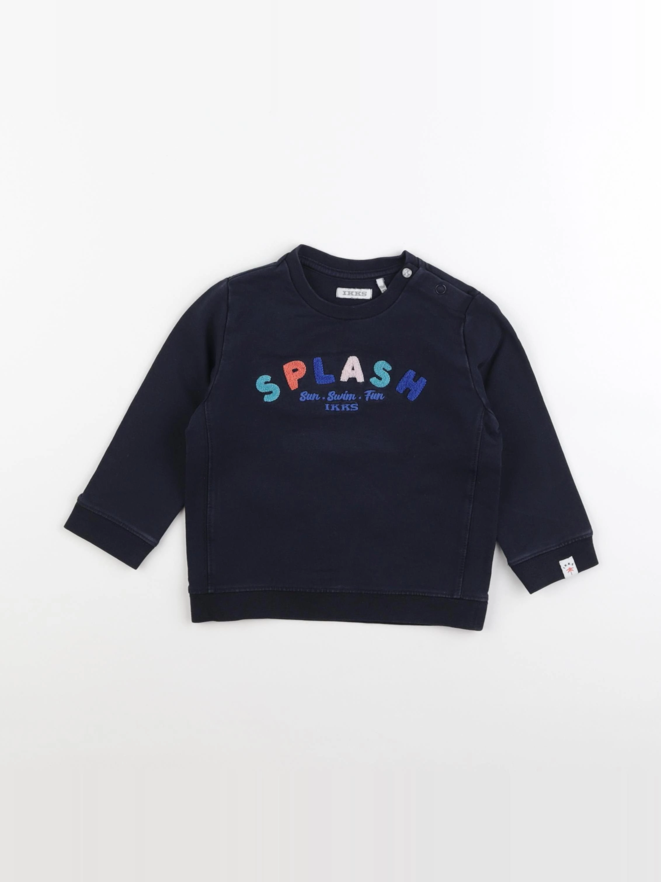 IKKS - sweat bleu - 18 mois