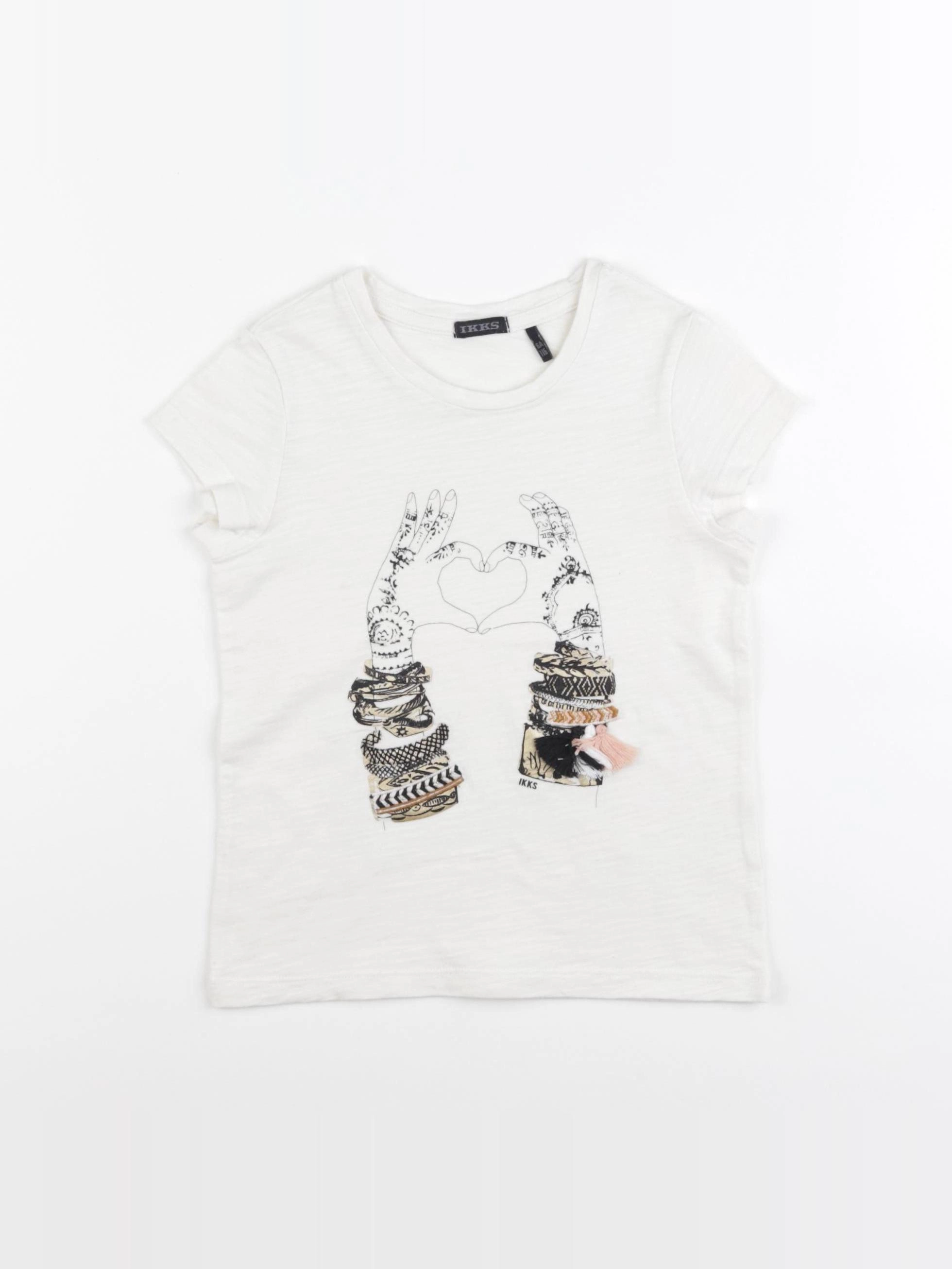 IKKS - tee-shirt beige - 6 ans