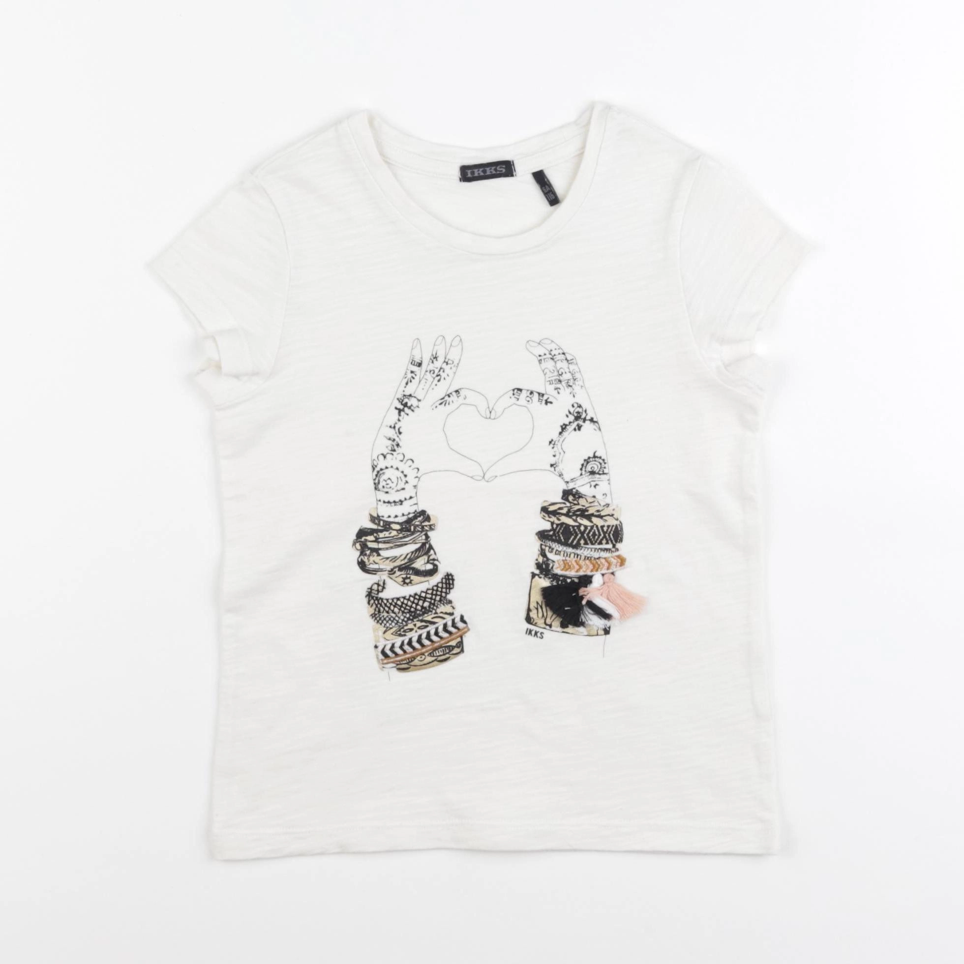 IKKS - tee-shirt beige - 6 ans