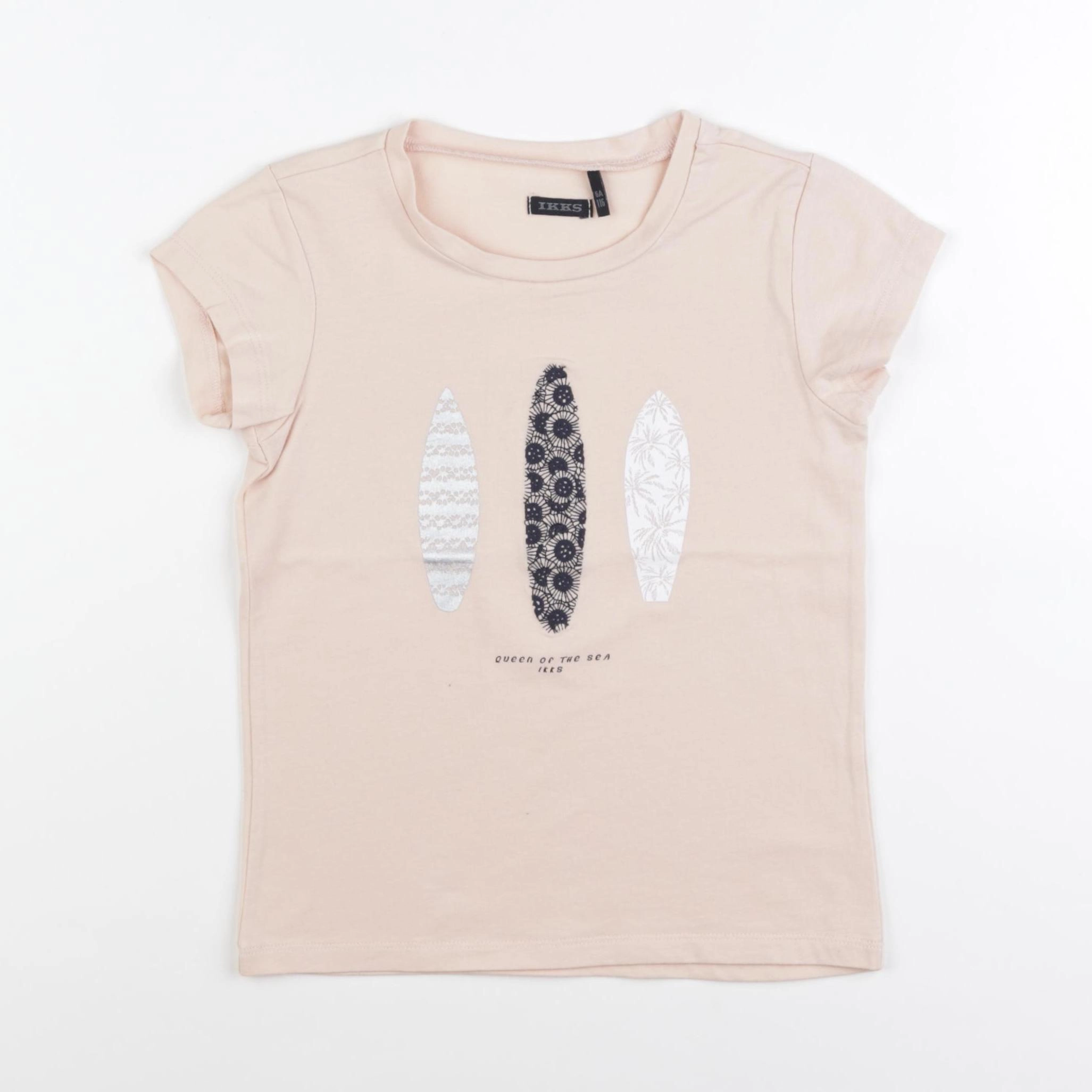 IKKS - tee-shirt rose - 6 ans