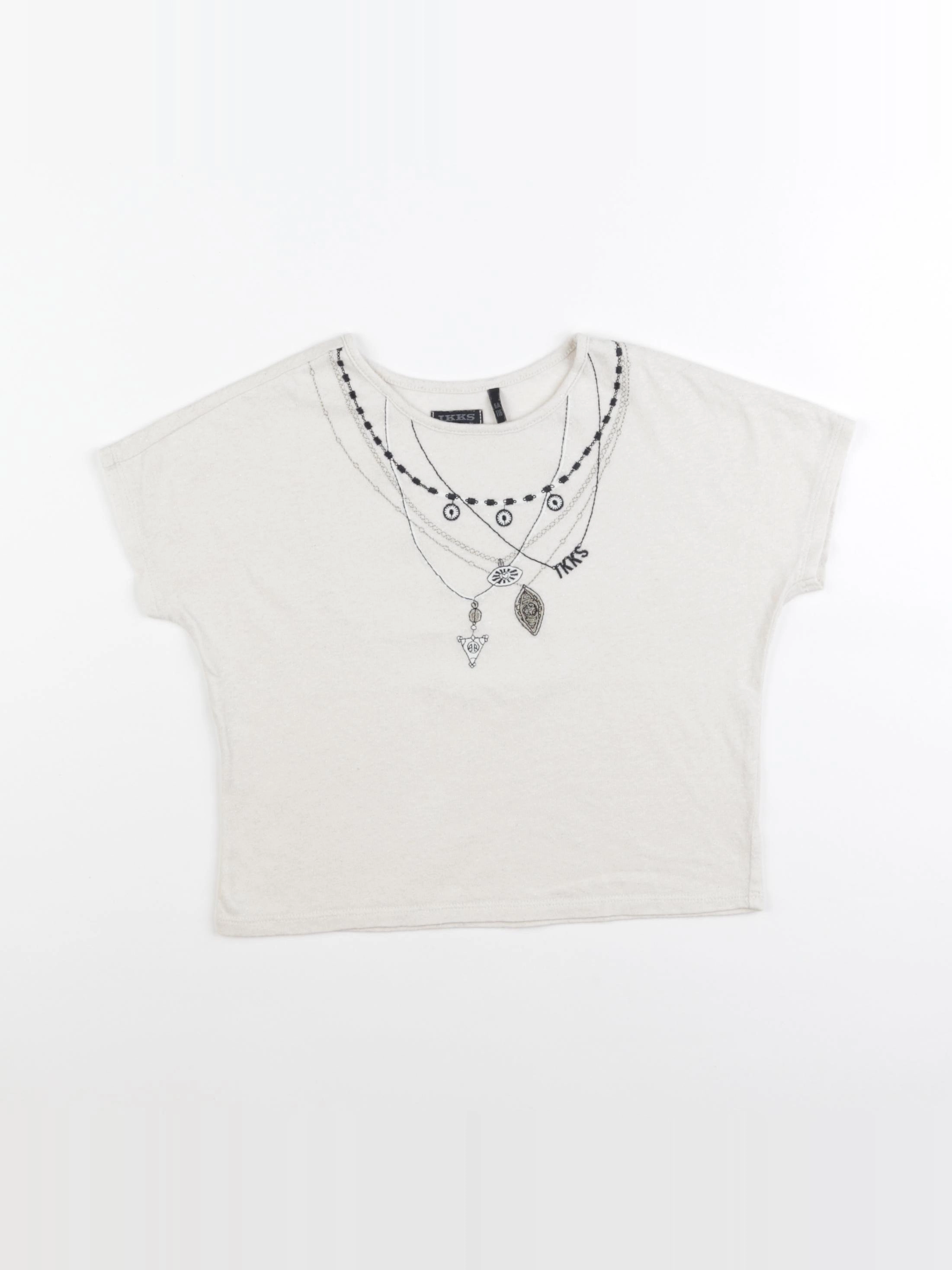 IKKS - tee-shirt beige - 6 ans