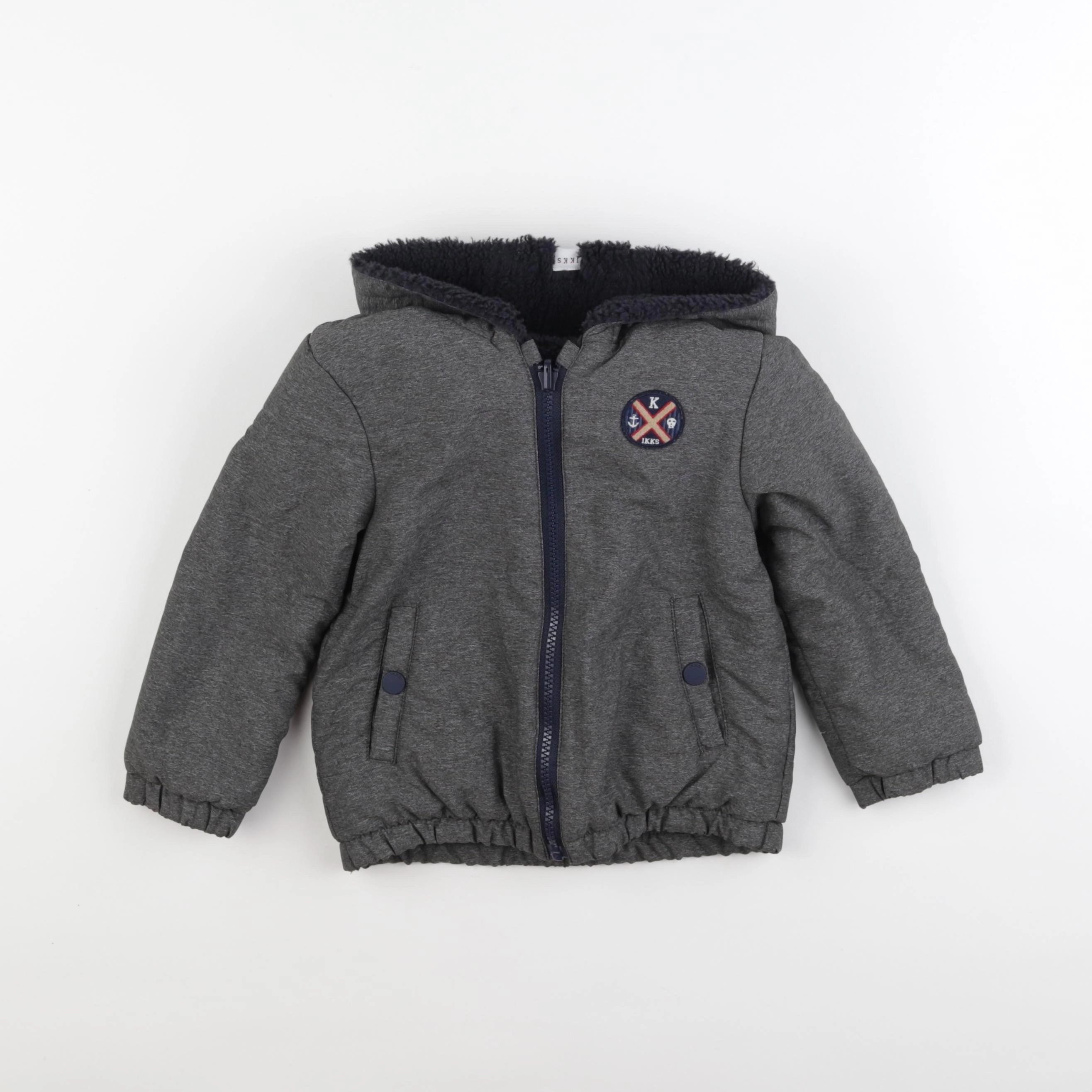 IKKS - sweat réversible gris - 3 ans