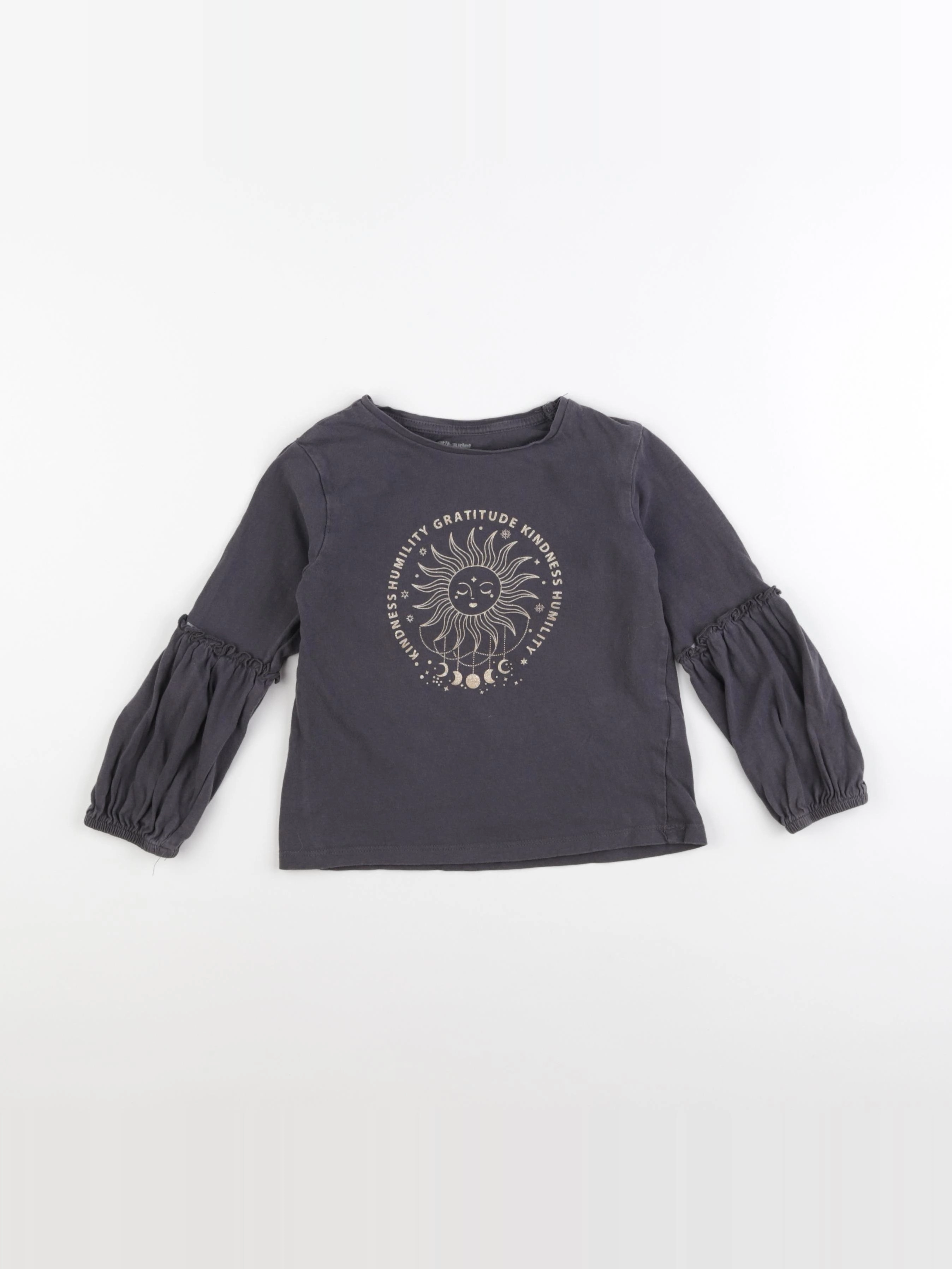 Vertbaudet - tee-shirt gris, or - 6 ans
