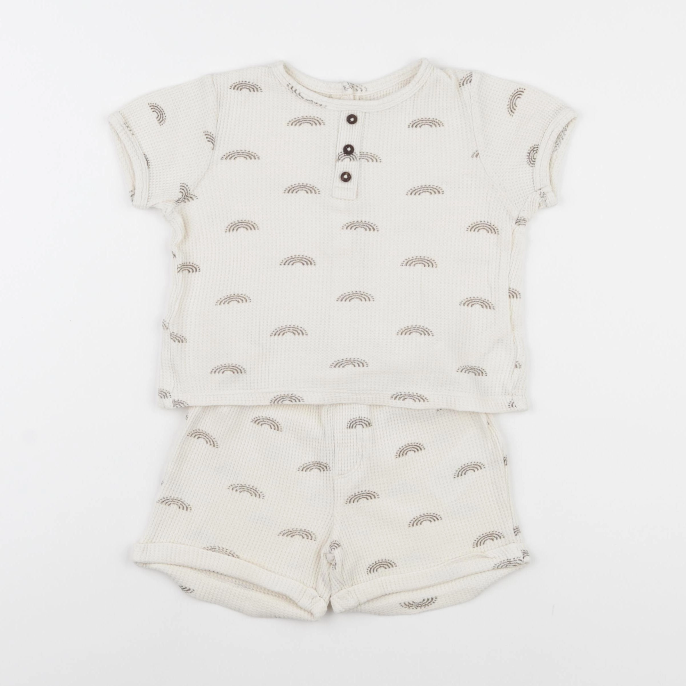 Vertbaudet - ensemble beige - 18 mois