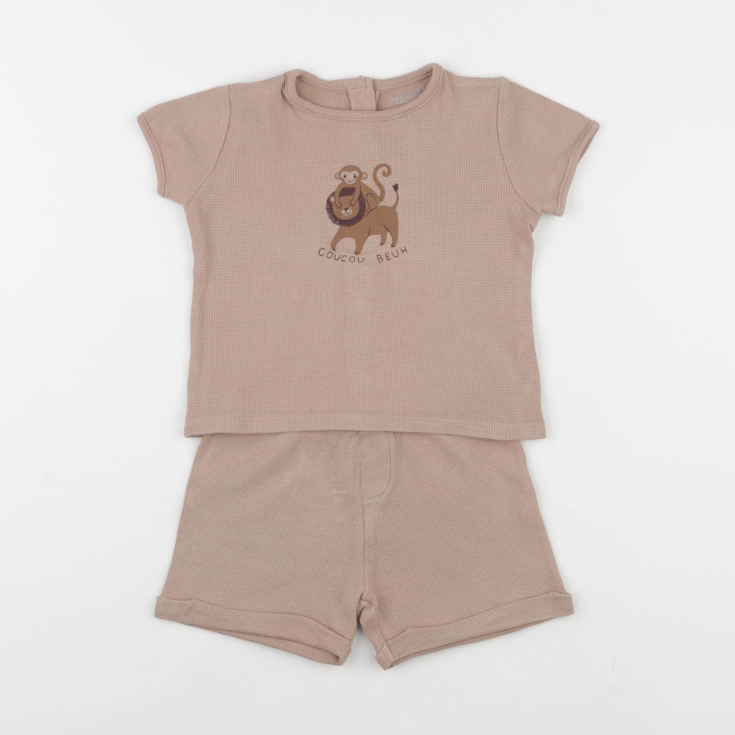 Vertbaudet - ensemble marron - 24 mois