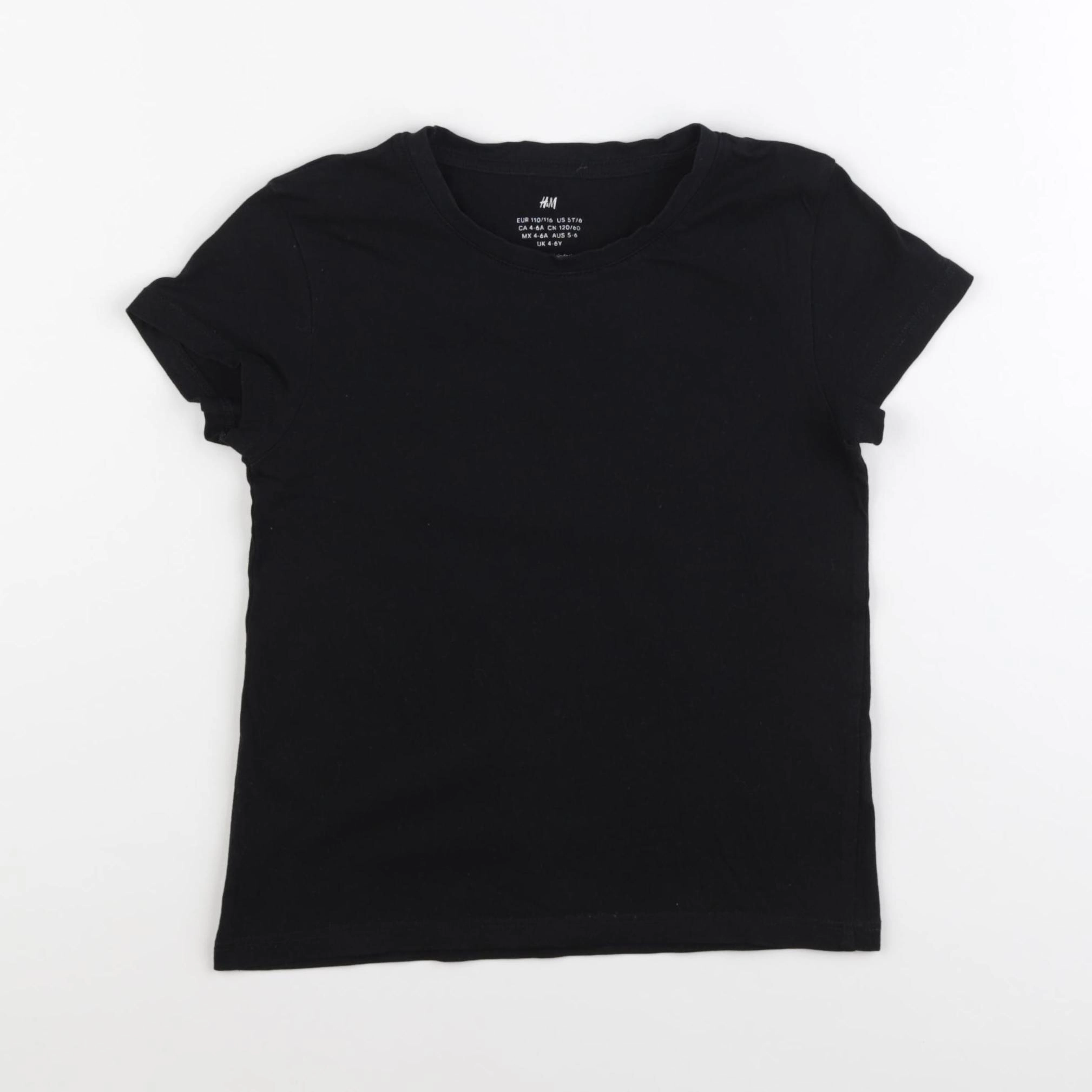 H&M - tee-shirt noir - 4/6 ans