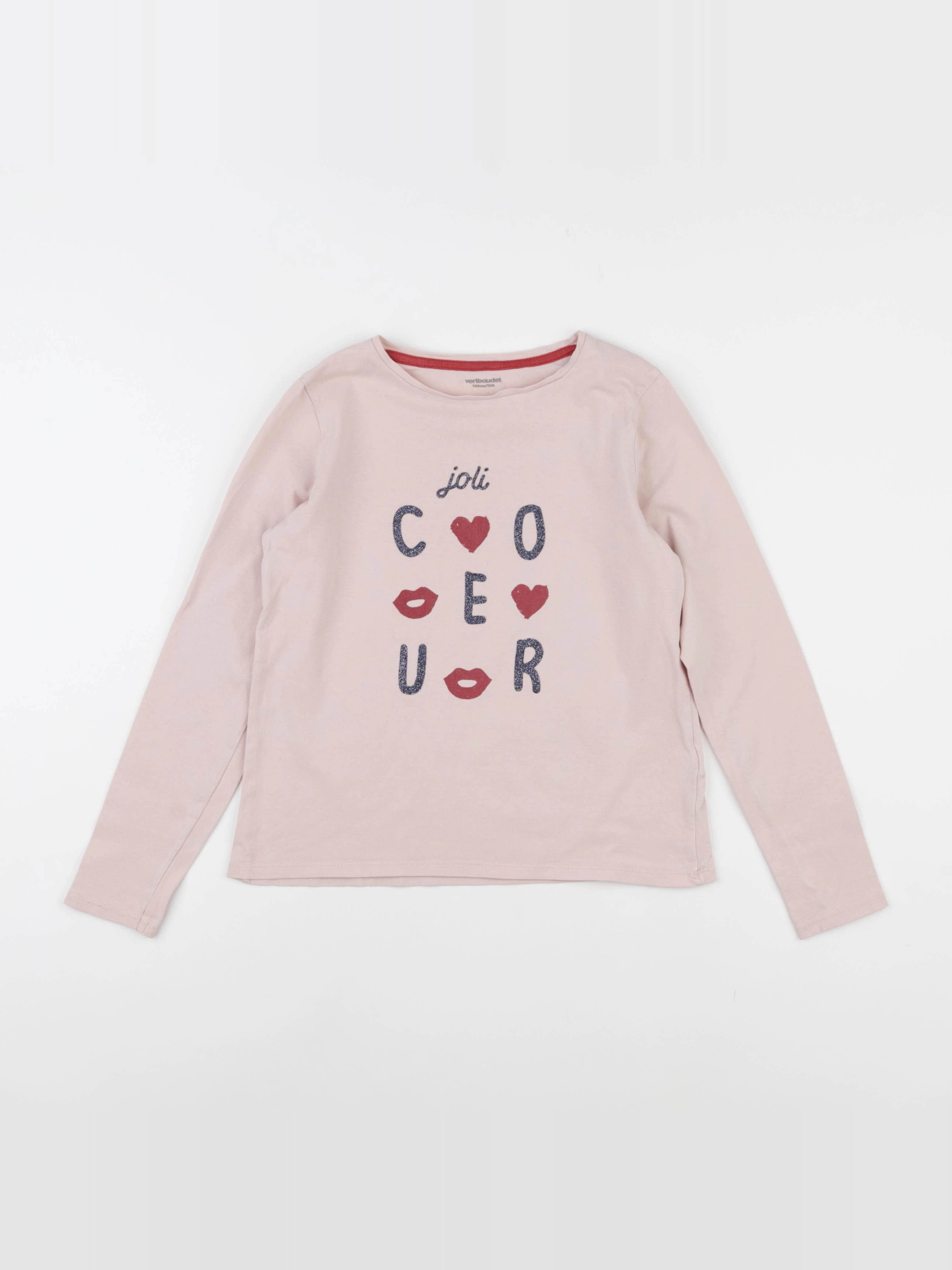 Vertbaudet - tee-shirt rose - 10 ans