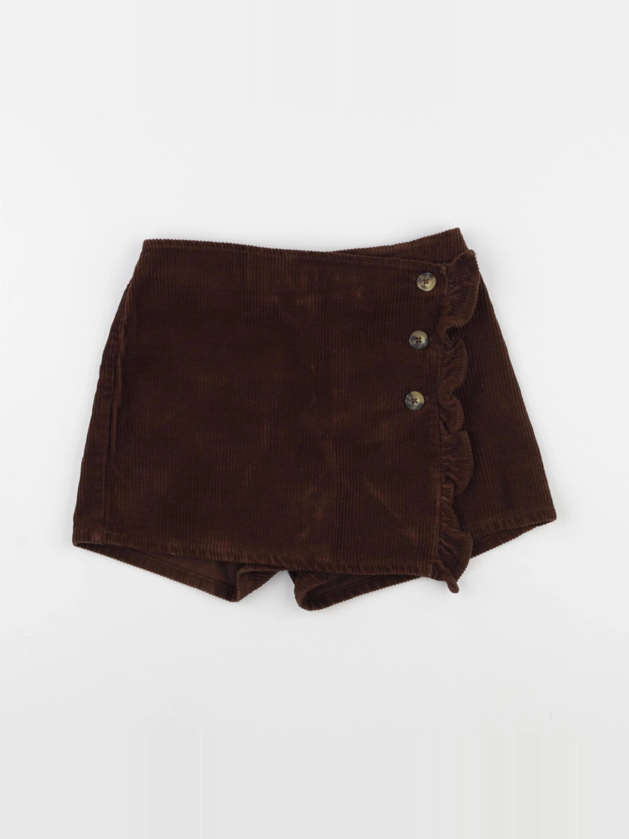 Vertbaudet - jupe short marron - 8 ans
