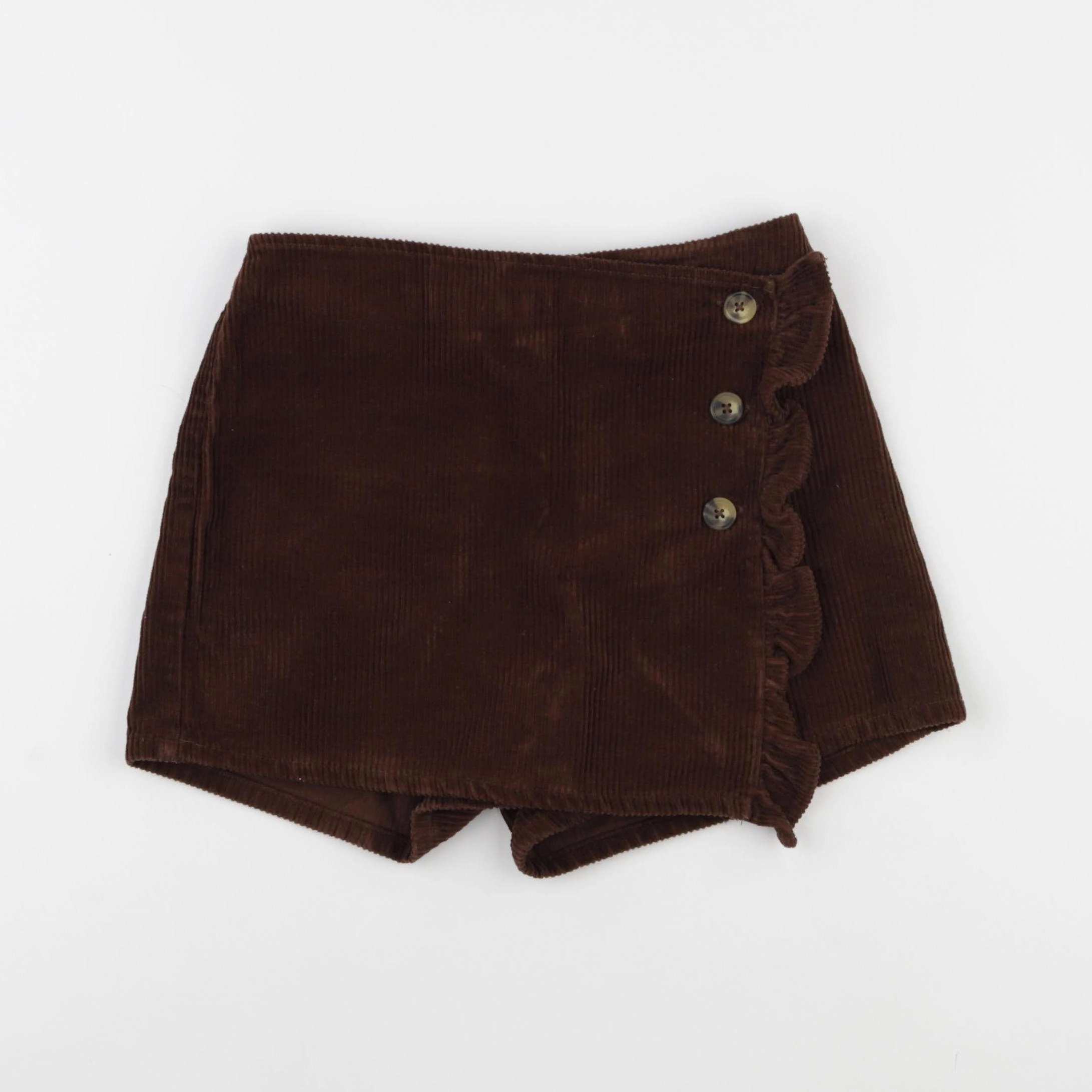Vertbaudet - jupe short marron - 8 ans
