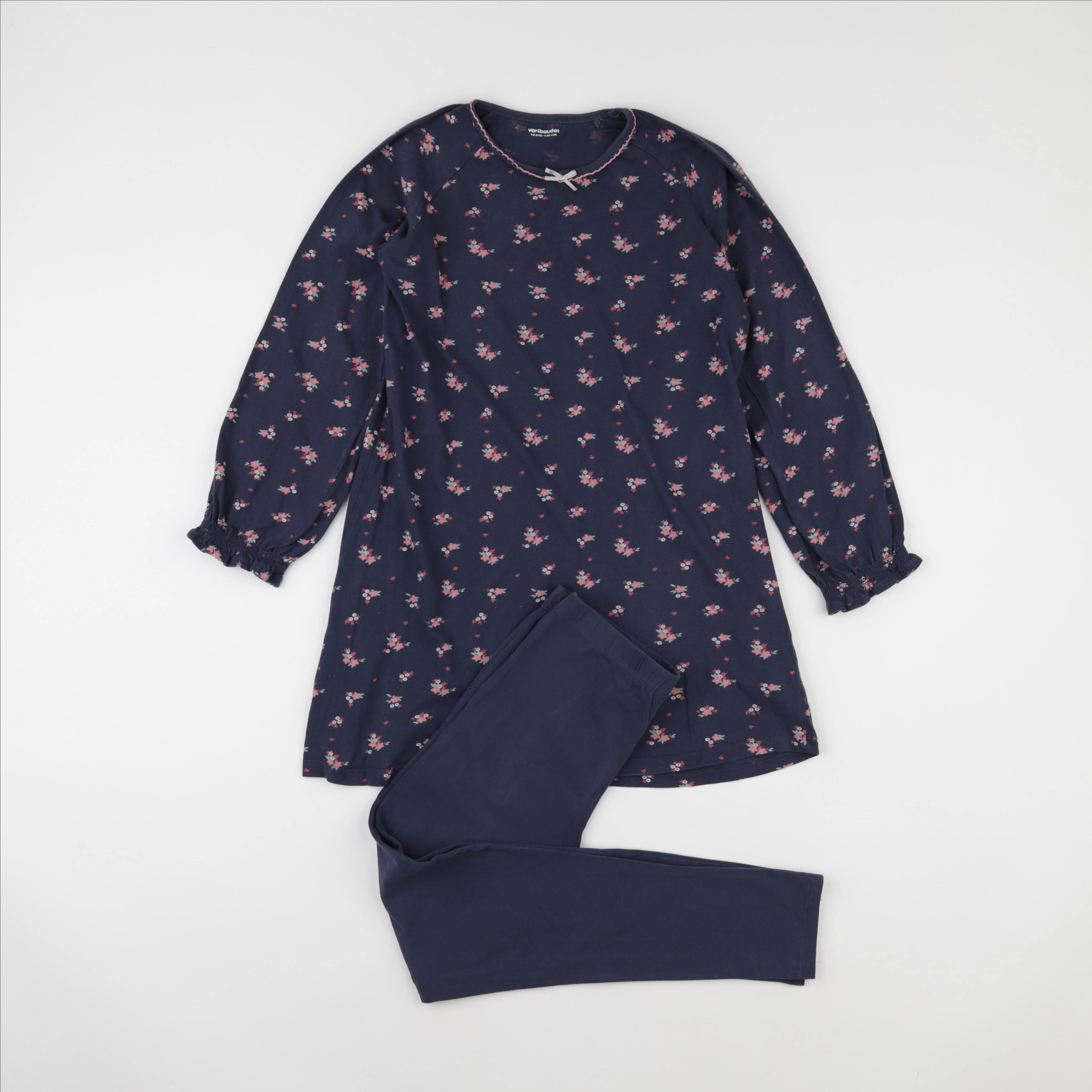 Vertbaudet - pyjama coton bleu - 10 ans