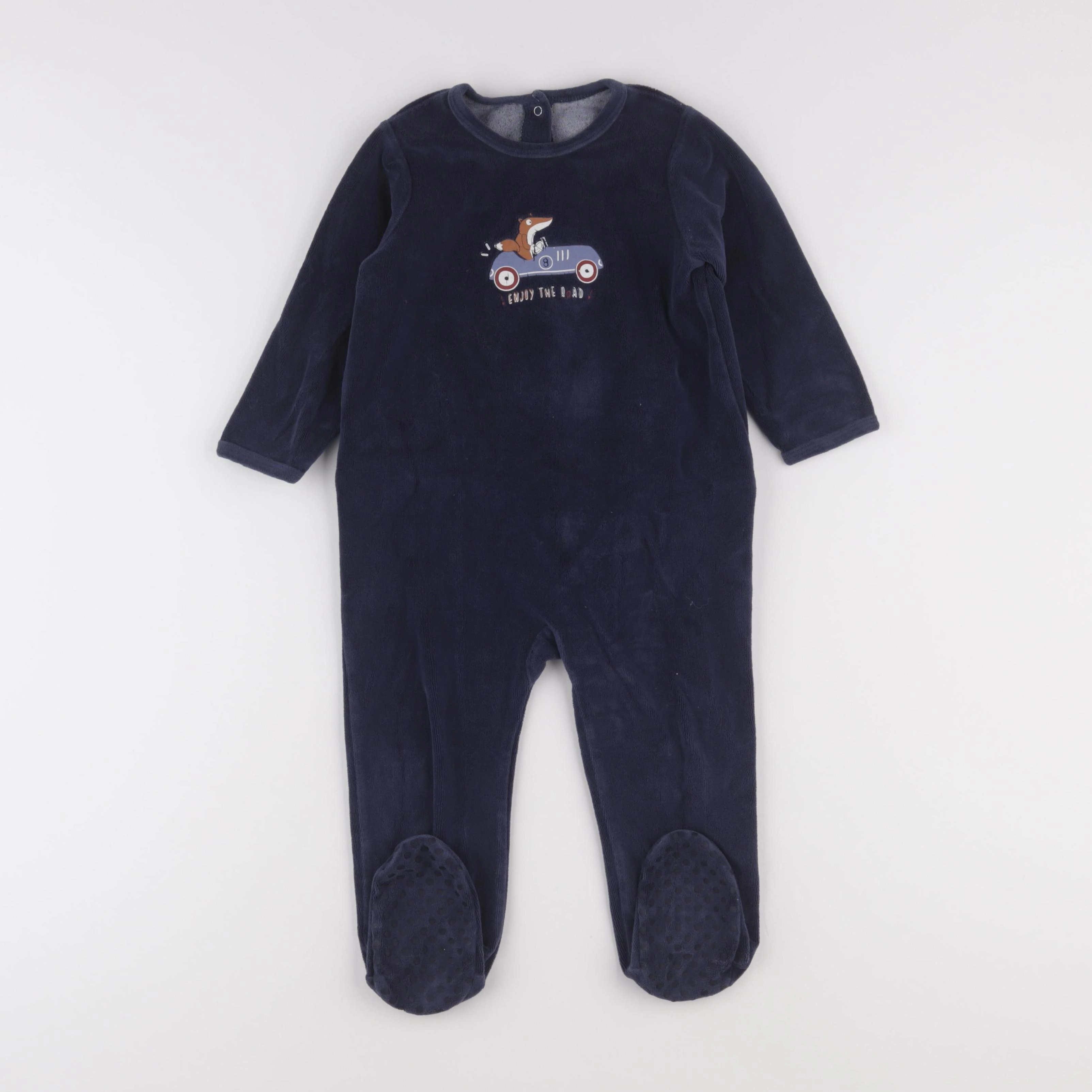 Vertbaudet - pyjama velours bleu - 2 ans