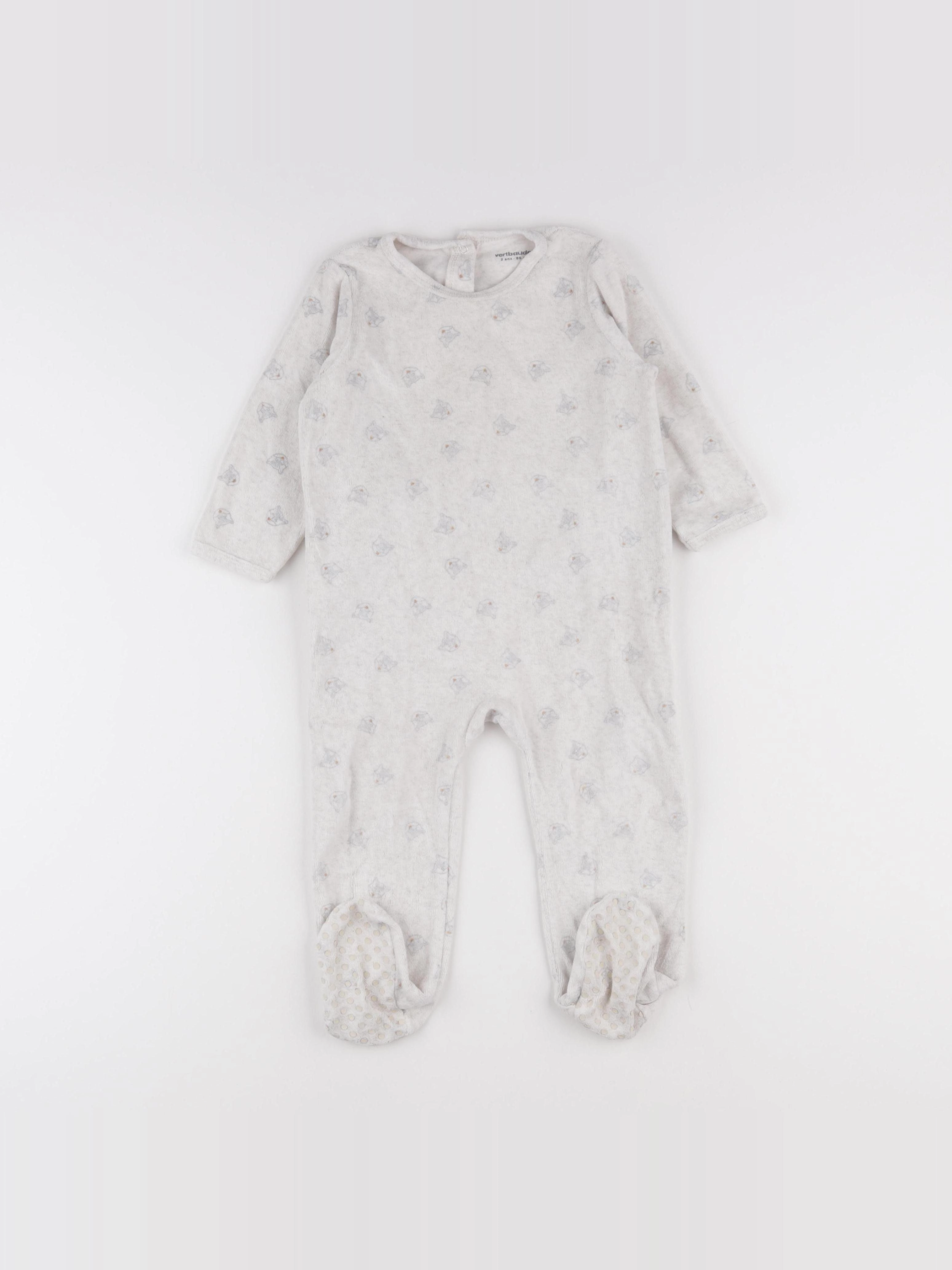 Vertbaudet - pyjama velours marron - 2 ans