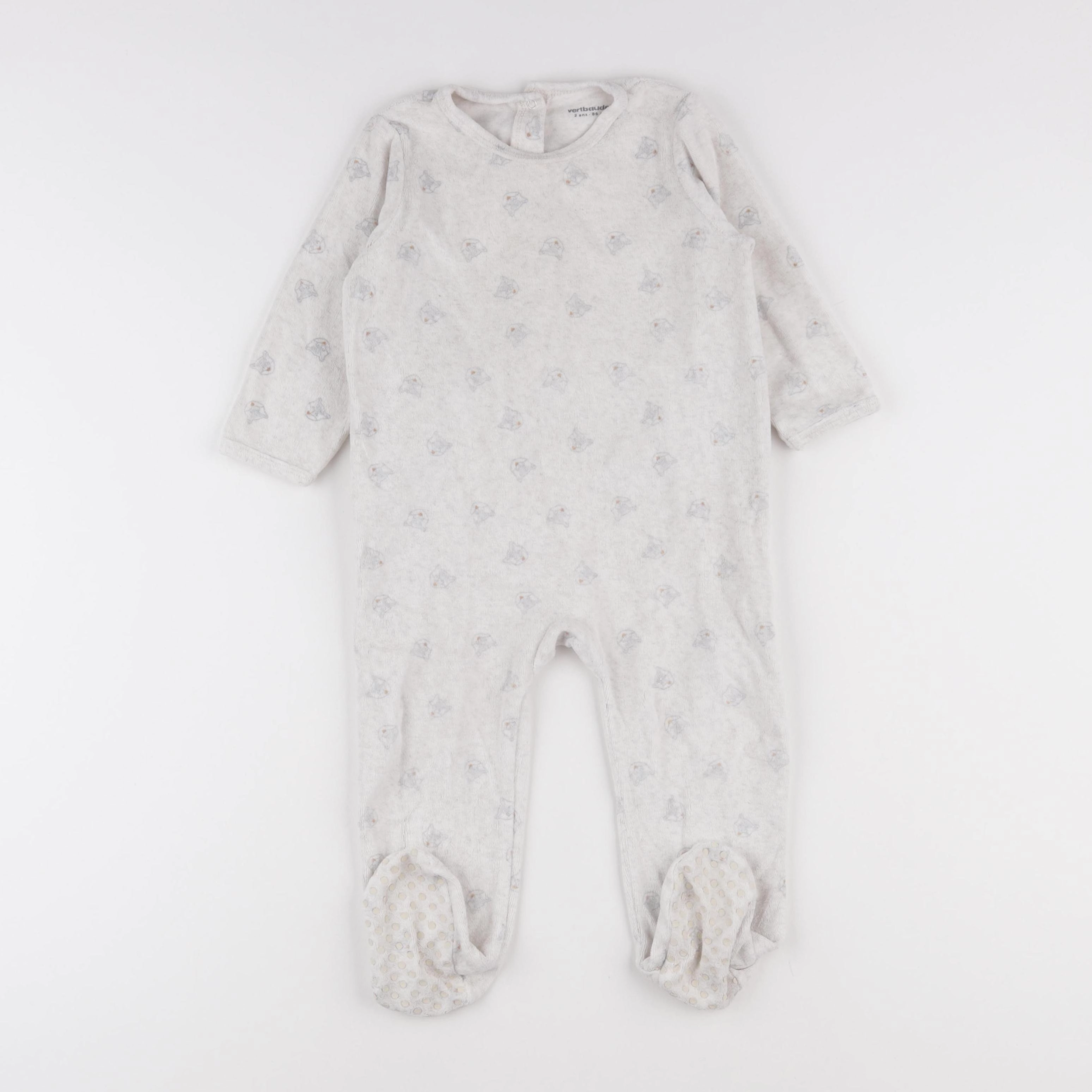 Vertbaudet - pyjama velours marron - 2 ans