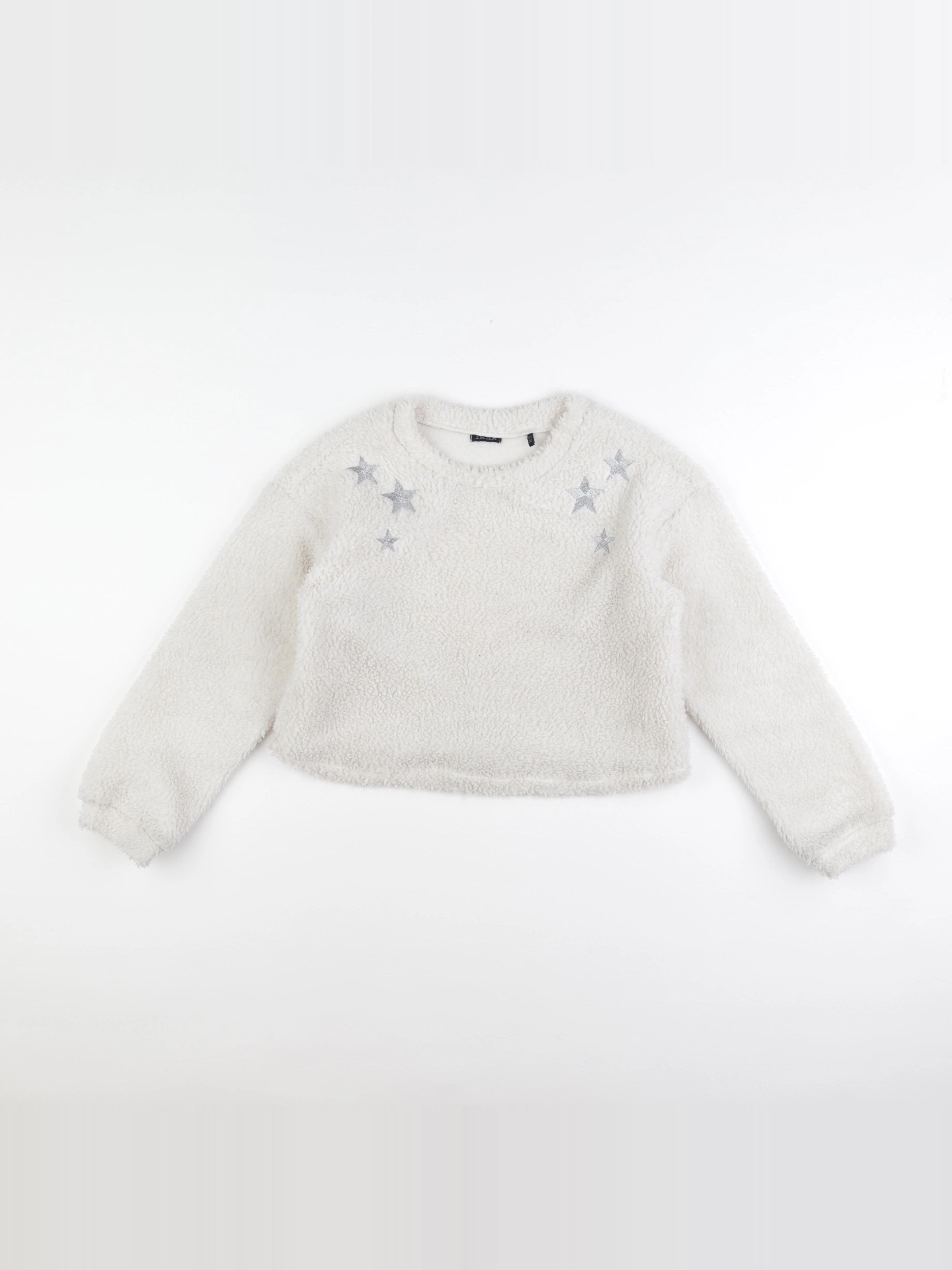 IKKS - pull court beige, argent - 10 ans