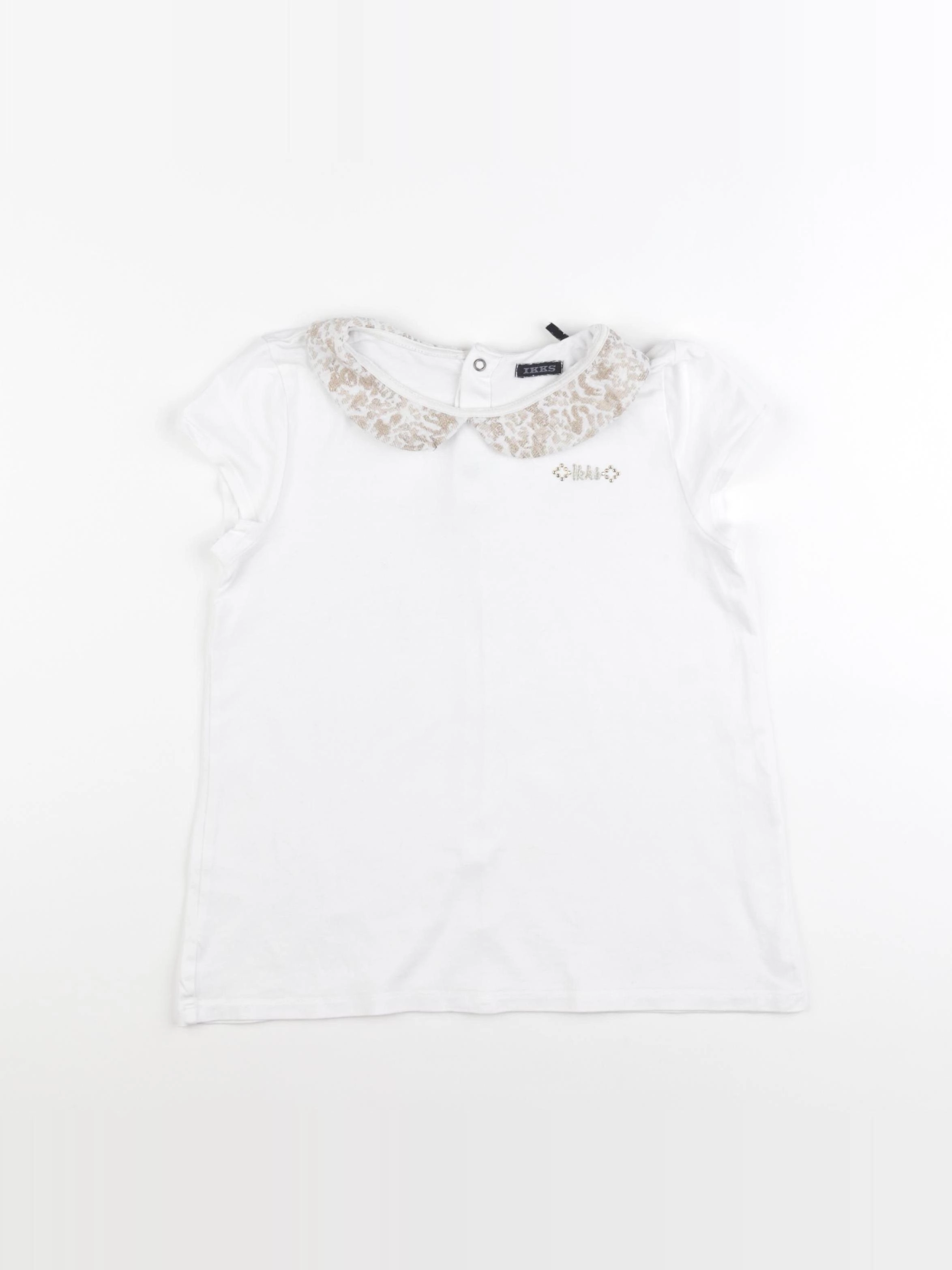 IKKS - tee-shirt blanc, or - 10 ans
