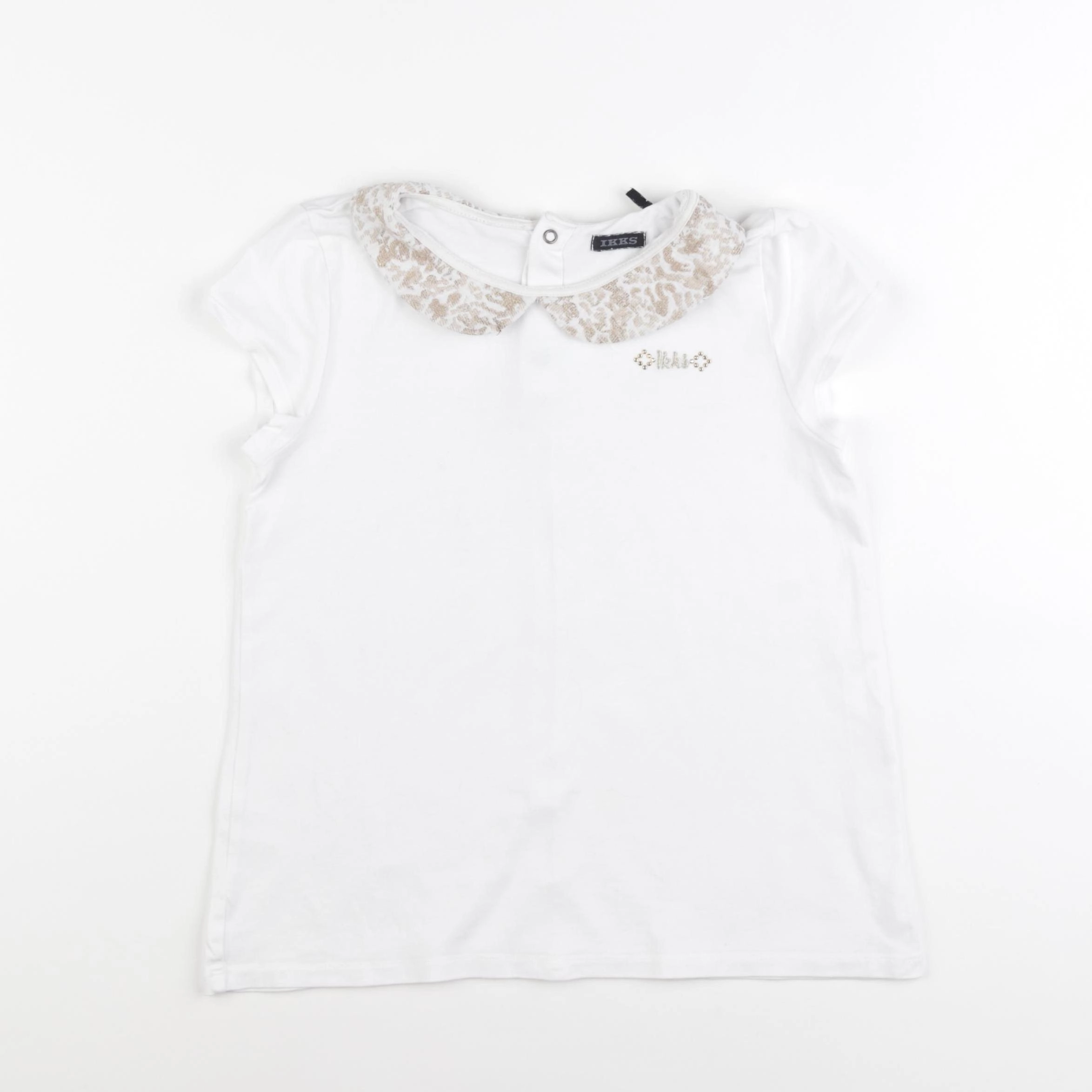 IKKS - tee-shirt blanc, or - 10 ans