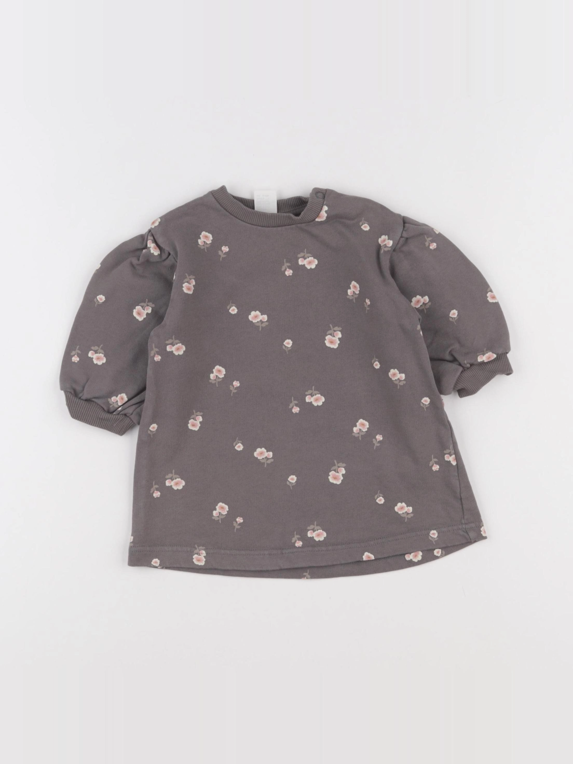 H&M - robe gris - 6/9 mois