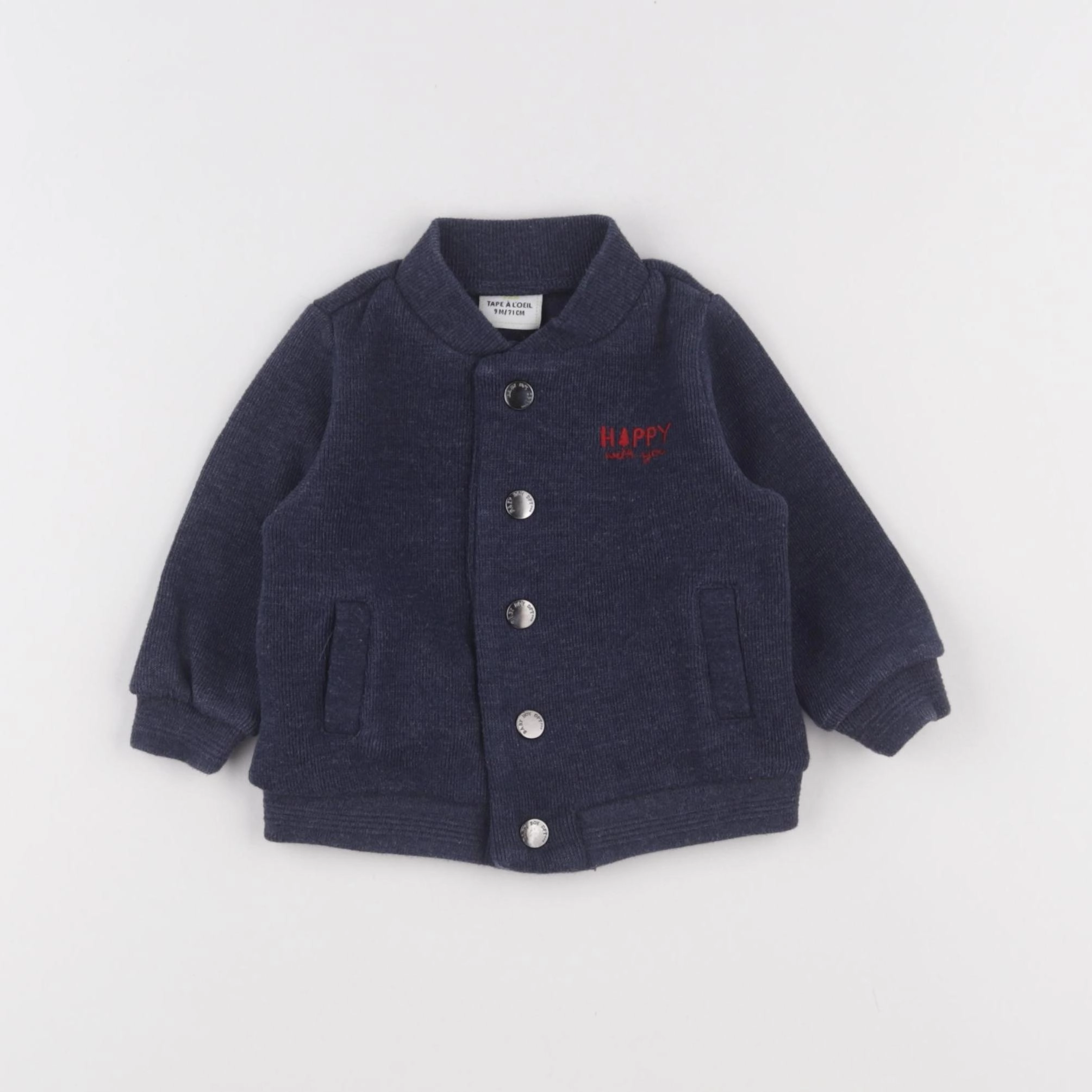 Tape à l'oeil - gilet bleu - 9 mois