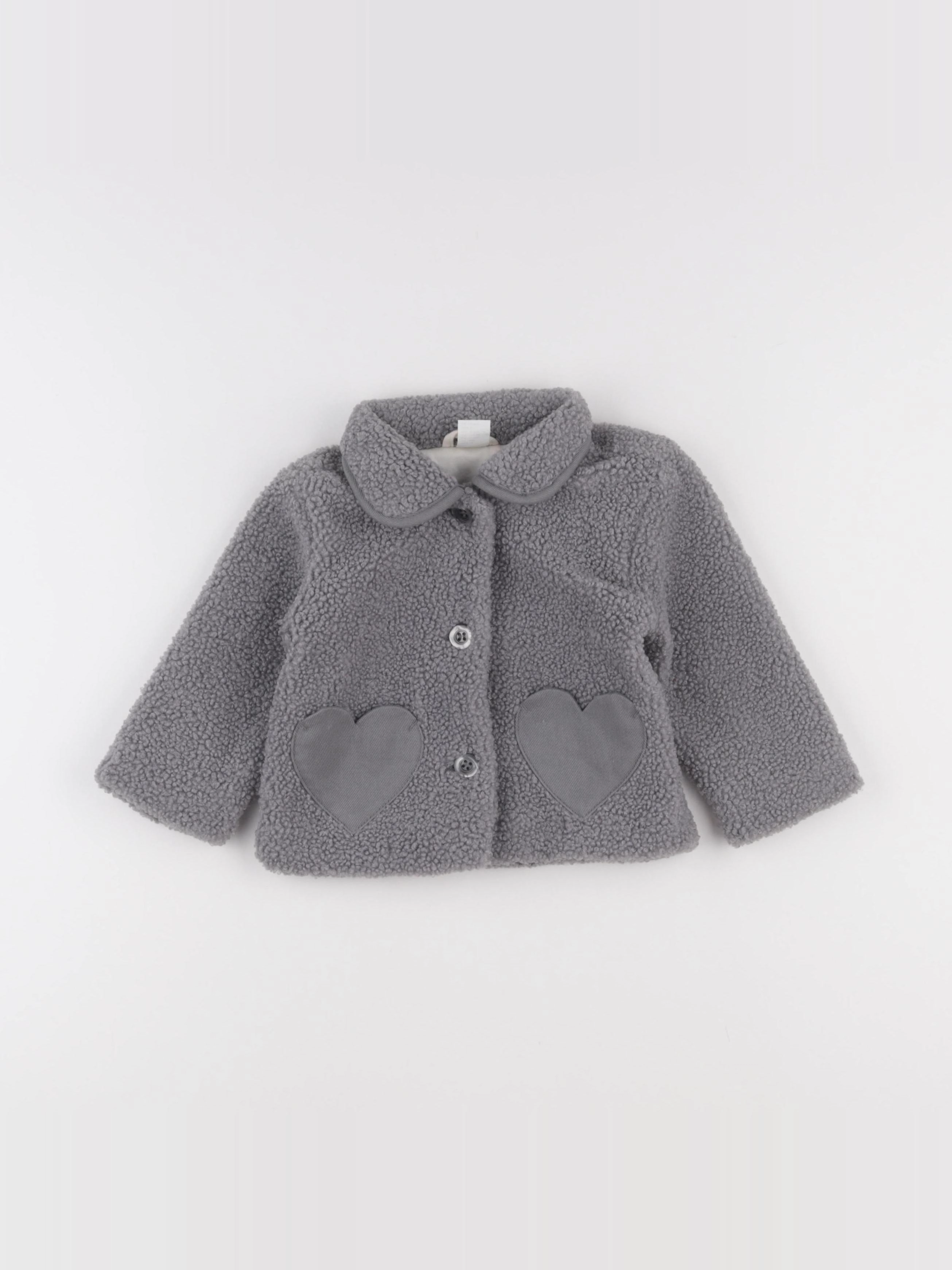 H&M - veste gris - 6/9 mois