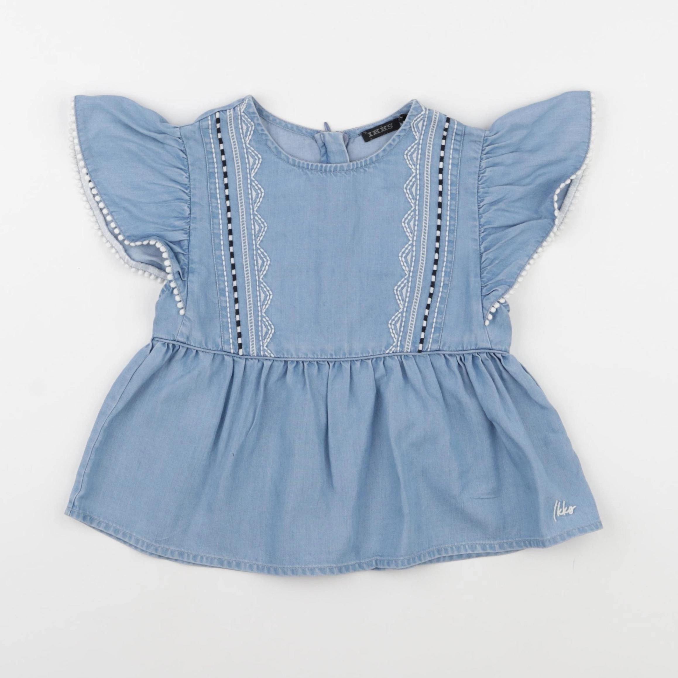 IKKS - blouse bleu - 6 ans