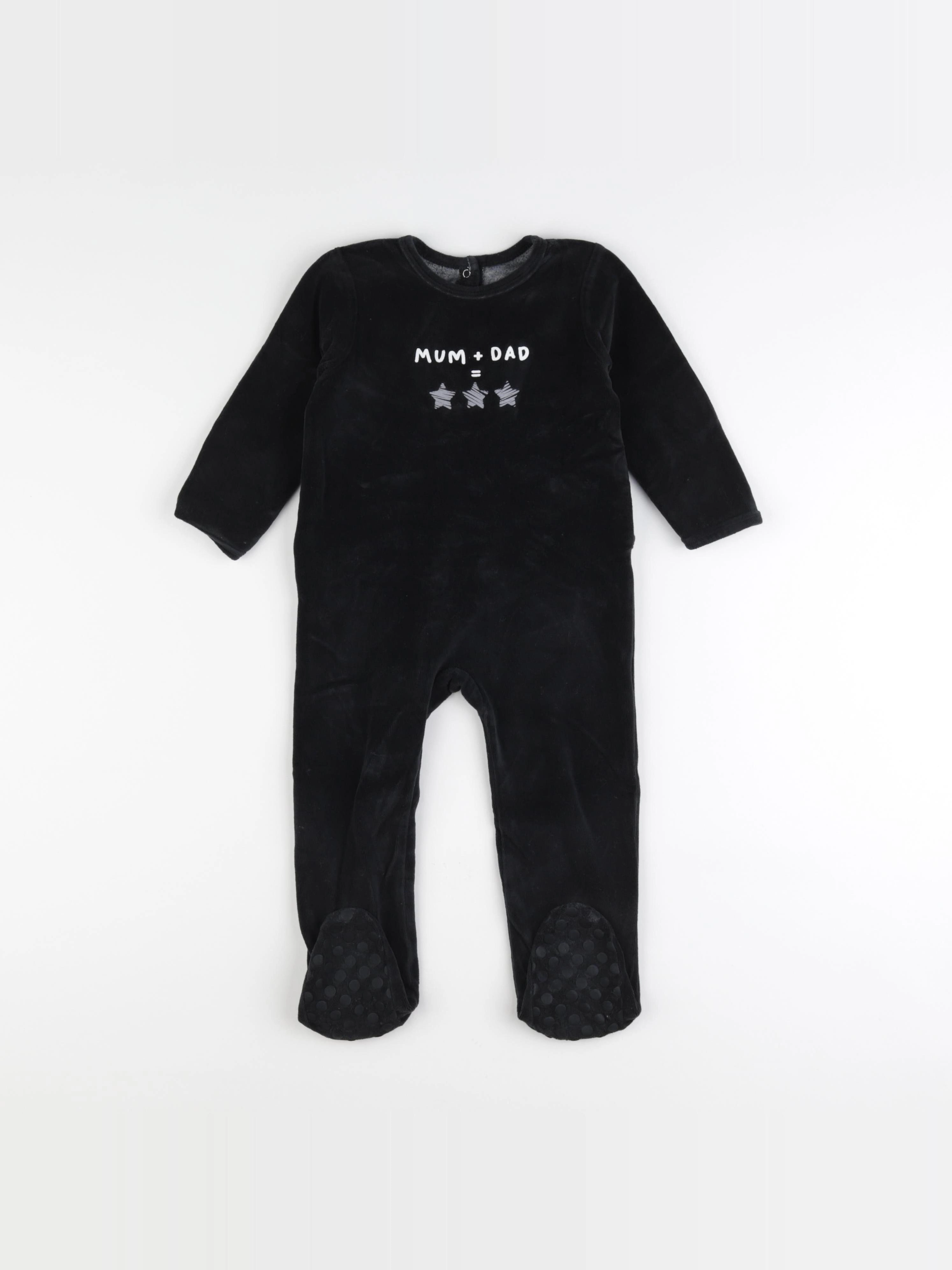 Vertbaudet - pyjama velours noir - 4 ans