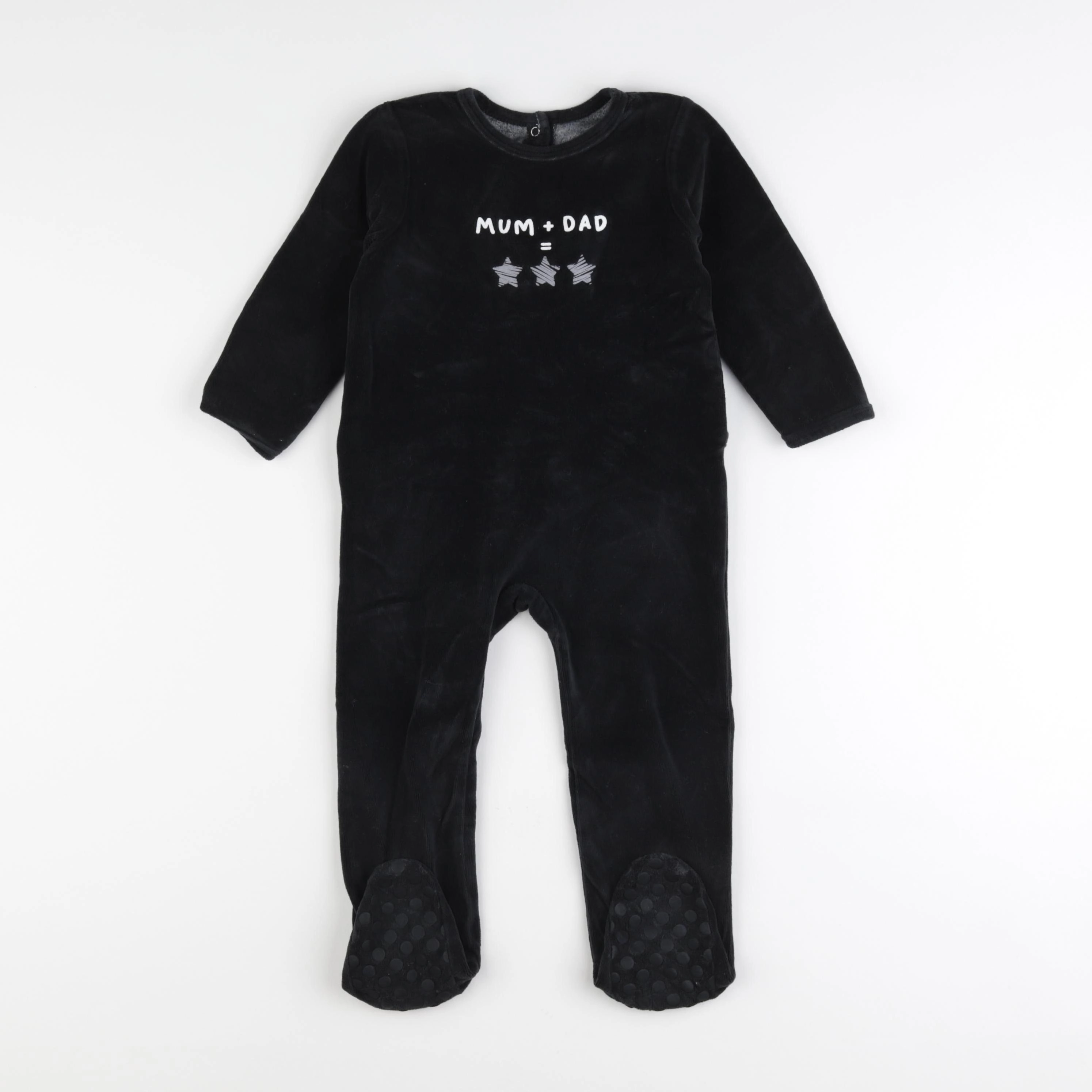 Vertbaudet - pyjama velours noir - 4 ans