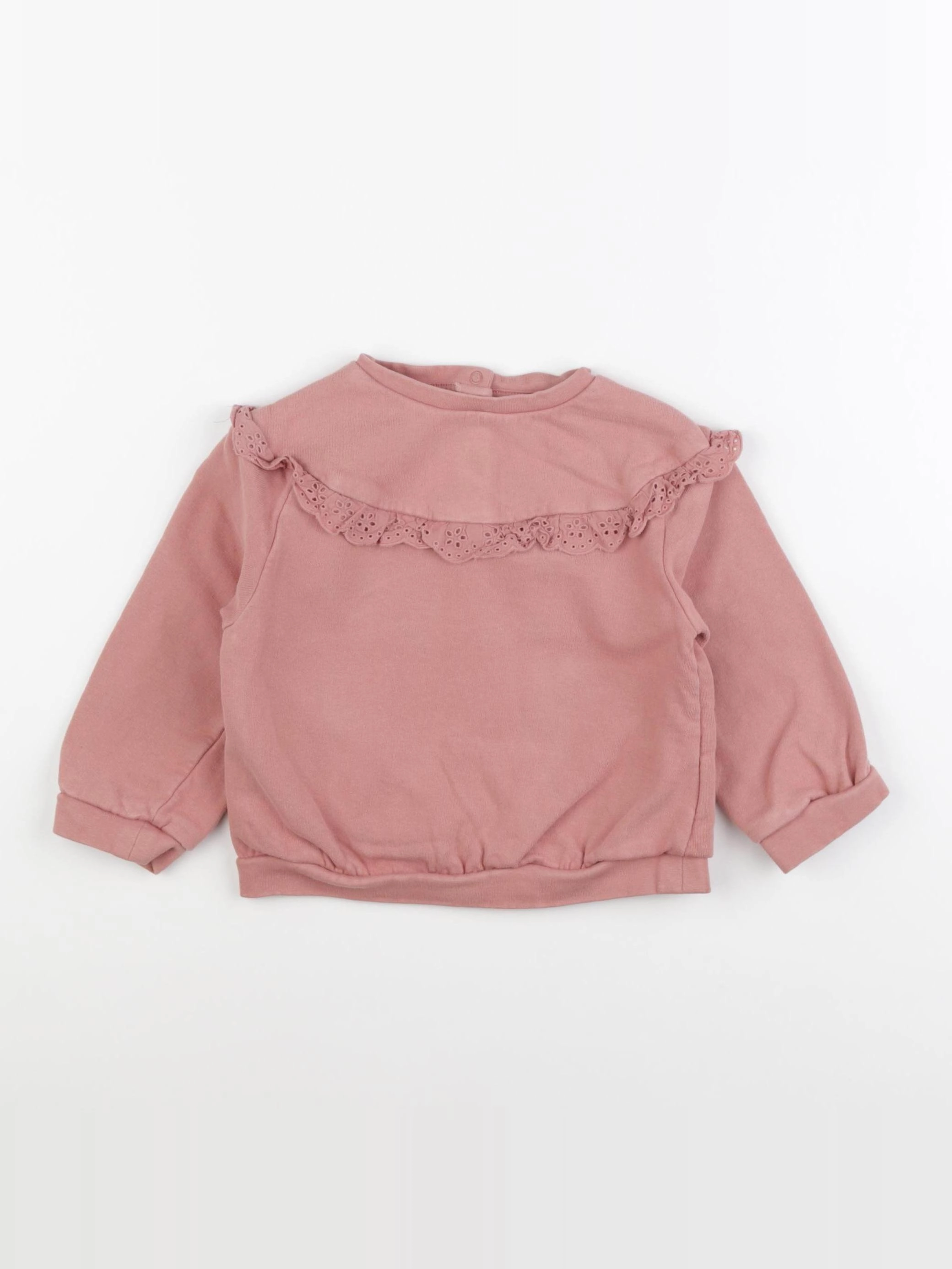 Vertbaudet - sweat rose - 24 mois