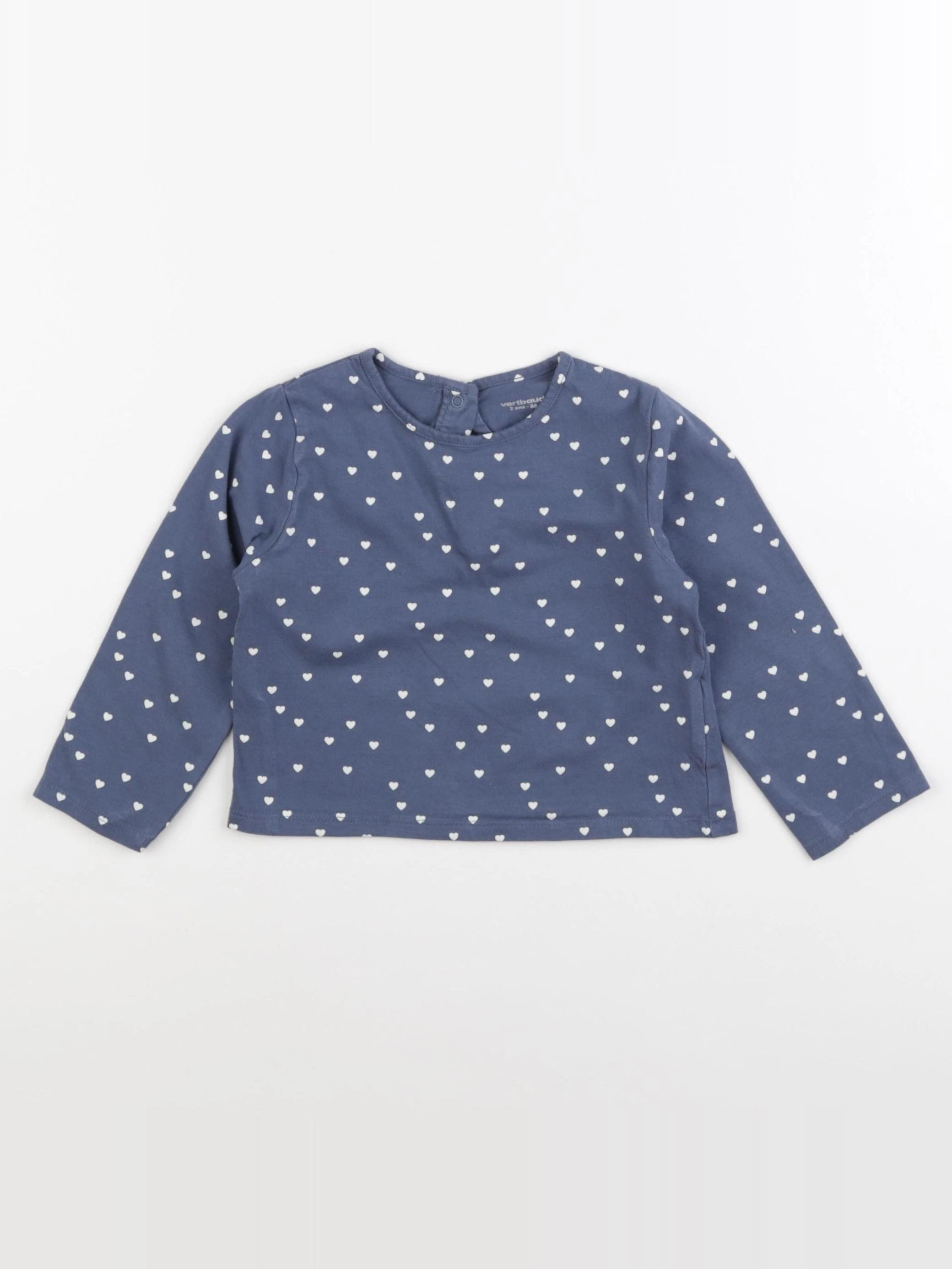 Vertbaudet - tee-shirt bleu - 2 ans