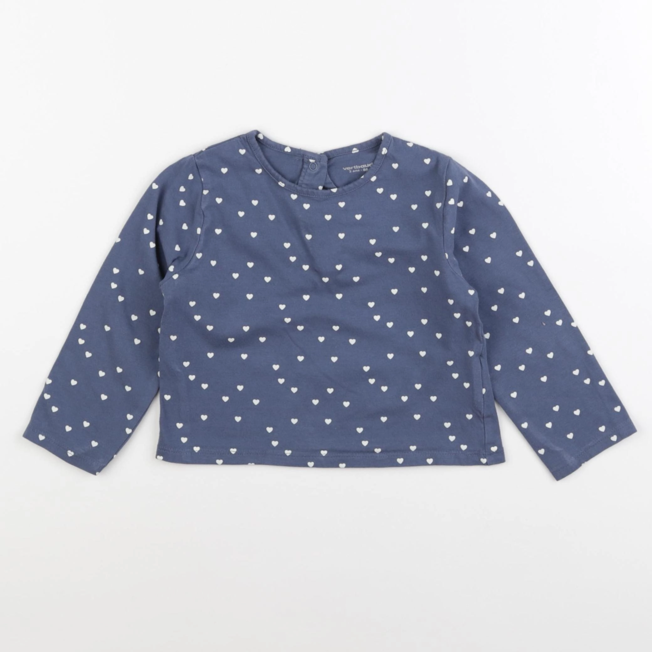 Vertbaudet - tee-shirt bleu - 2 ans