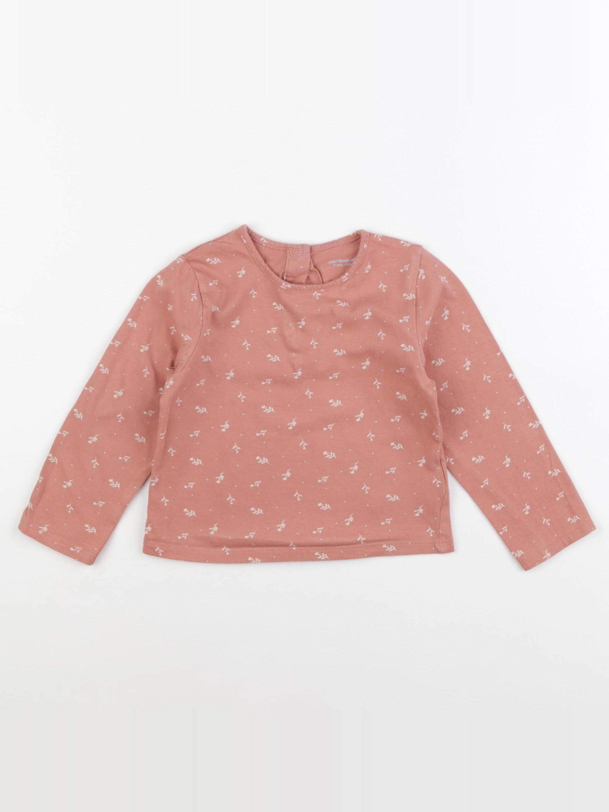 Vertbaudet - tee-shirt rose - 2 ans