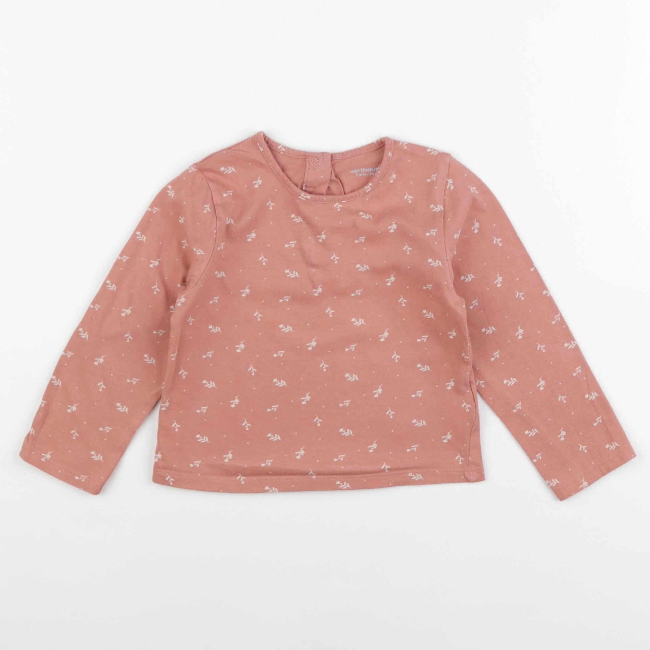 Vertbaudet - tee-shirt rose - 2 ans