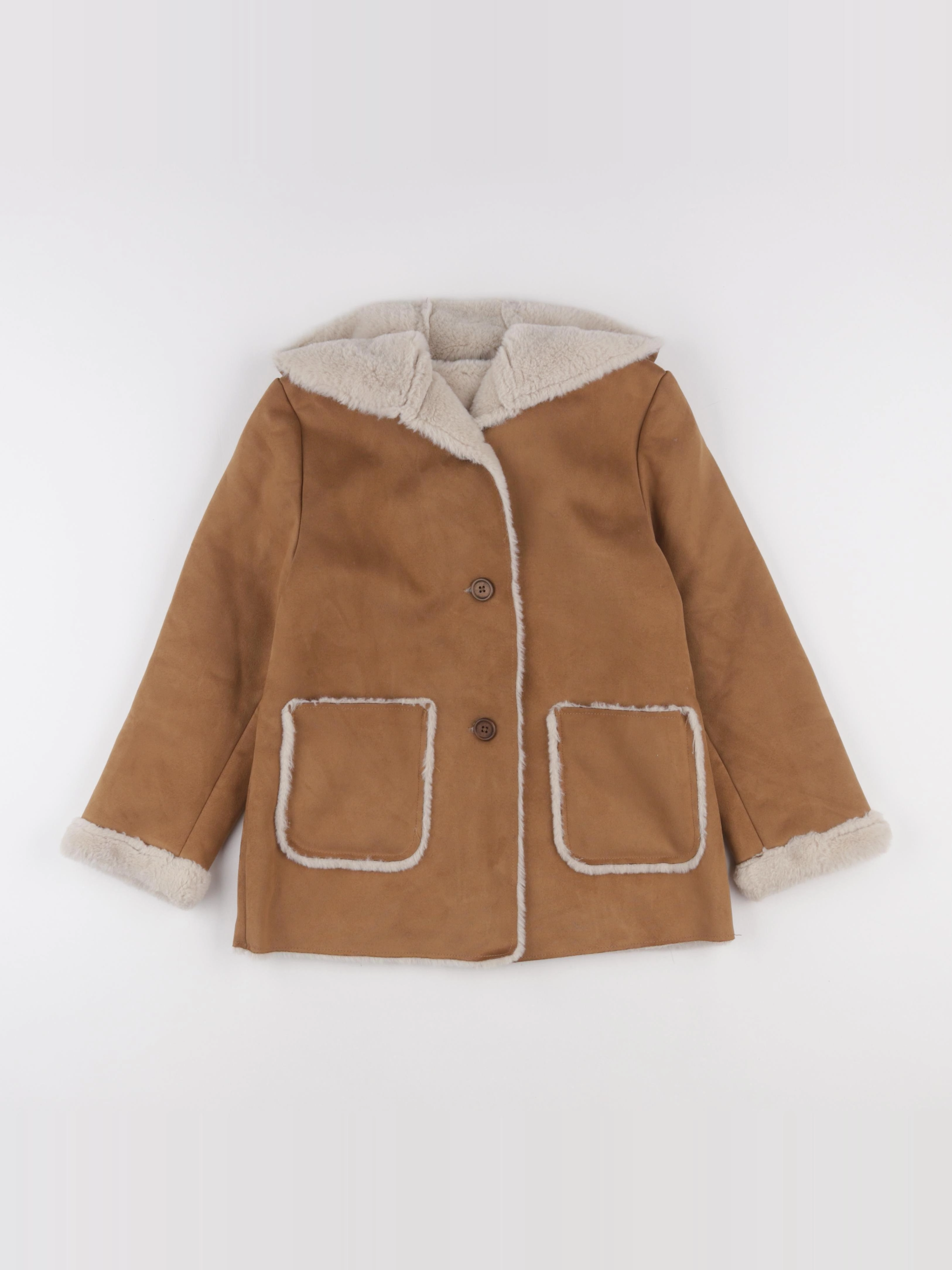 Mango - veste doublé marron - 8 ans