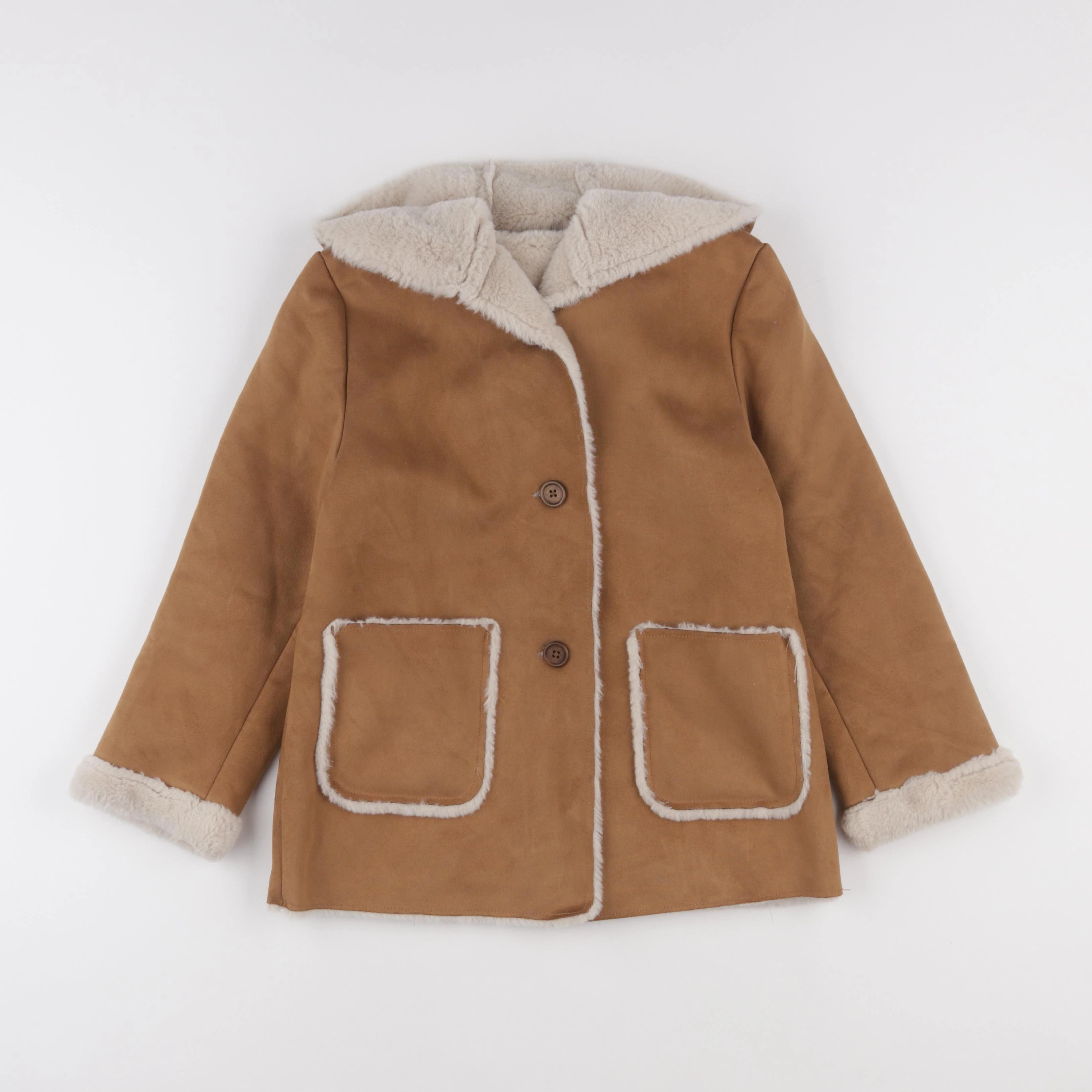 Mango - veste doublé marron - 8 ans