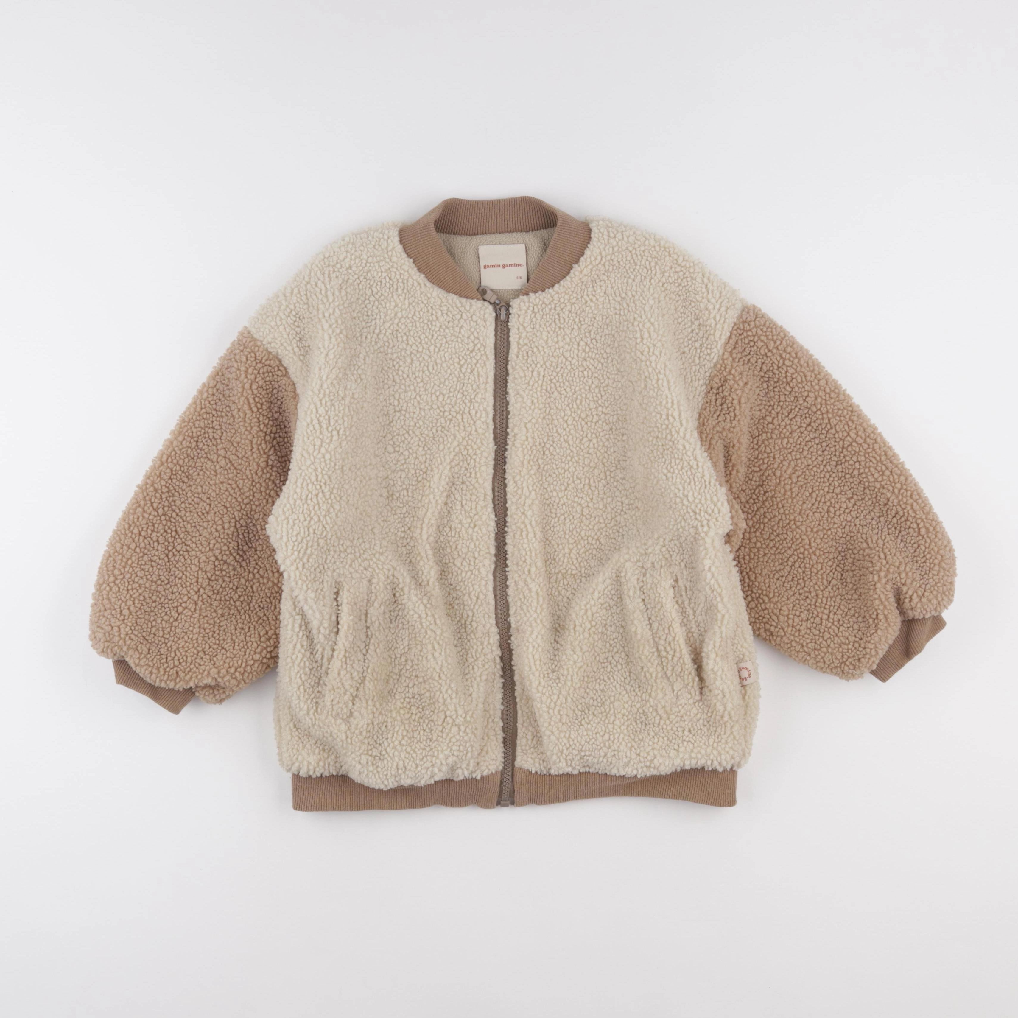 Gamin gamine - veste beige - 5/6 ans