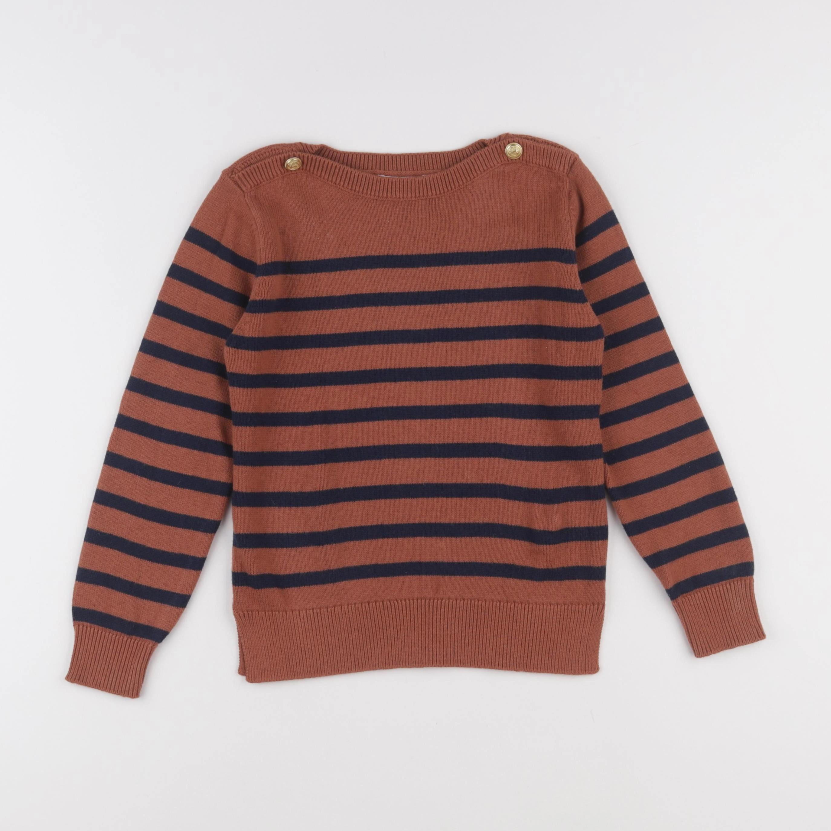 Monoprix - pull marron - 8 ans