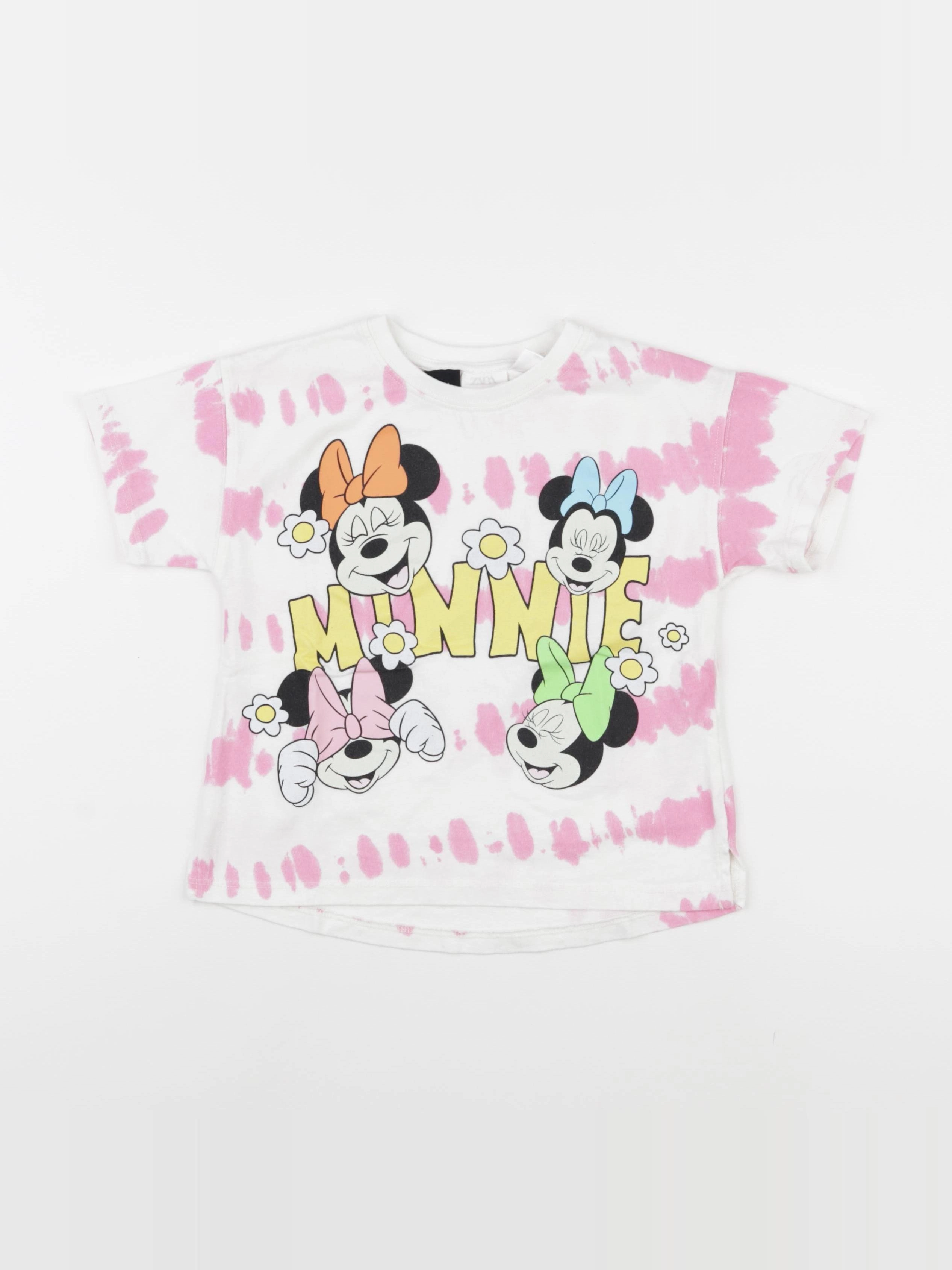 Zara - tee-shirt imprimé au dos blanc, rose - 2/3 ans
