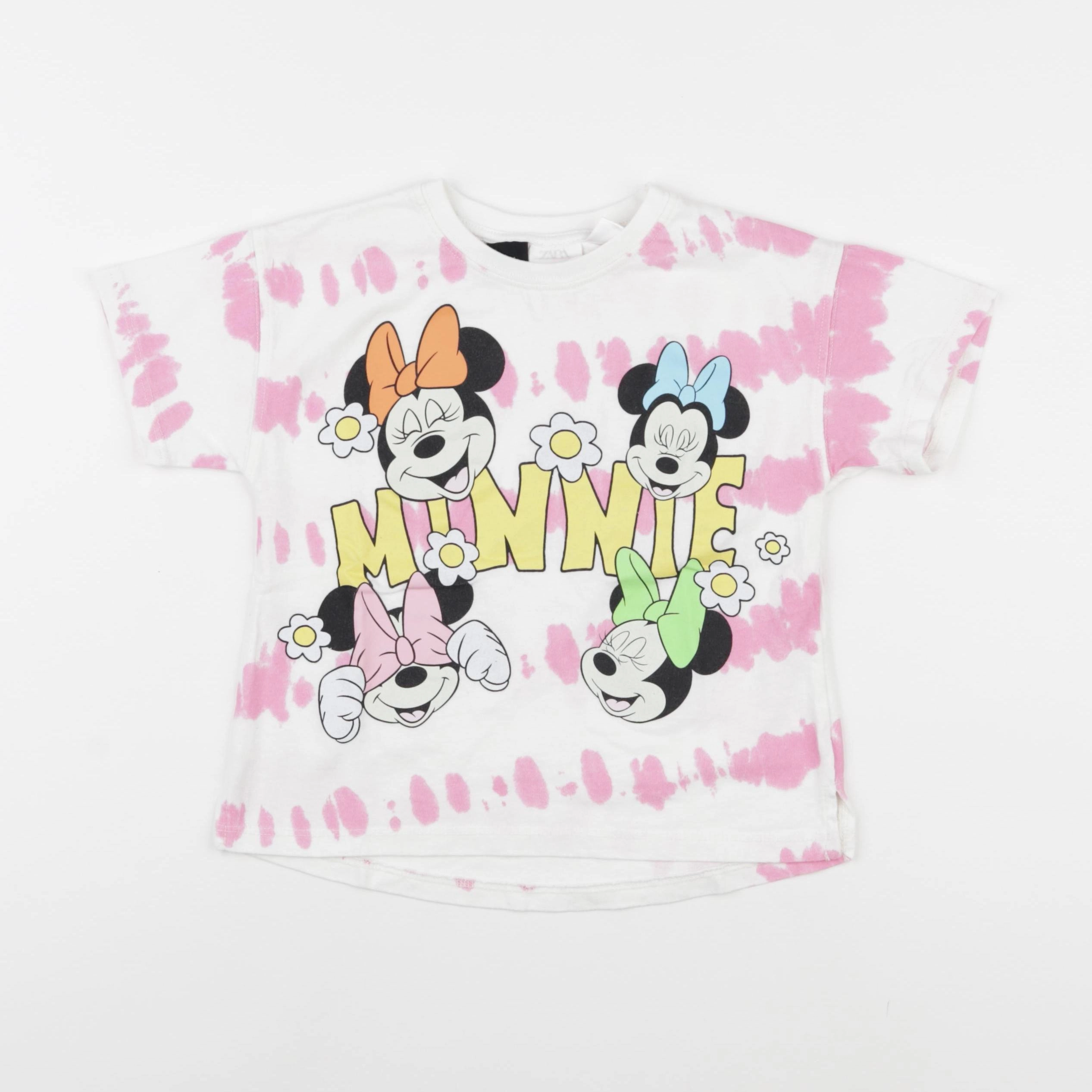 Zara - tee-shirt imprimé au dos blanc, rose - 2/3 ans
