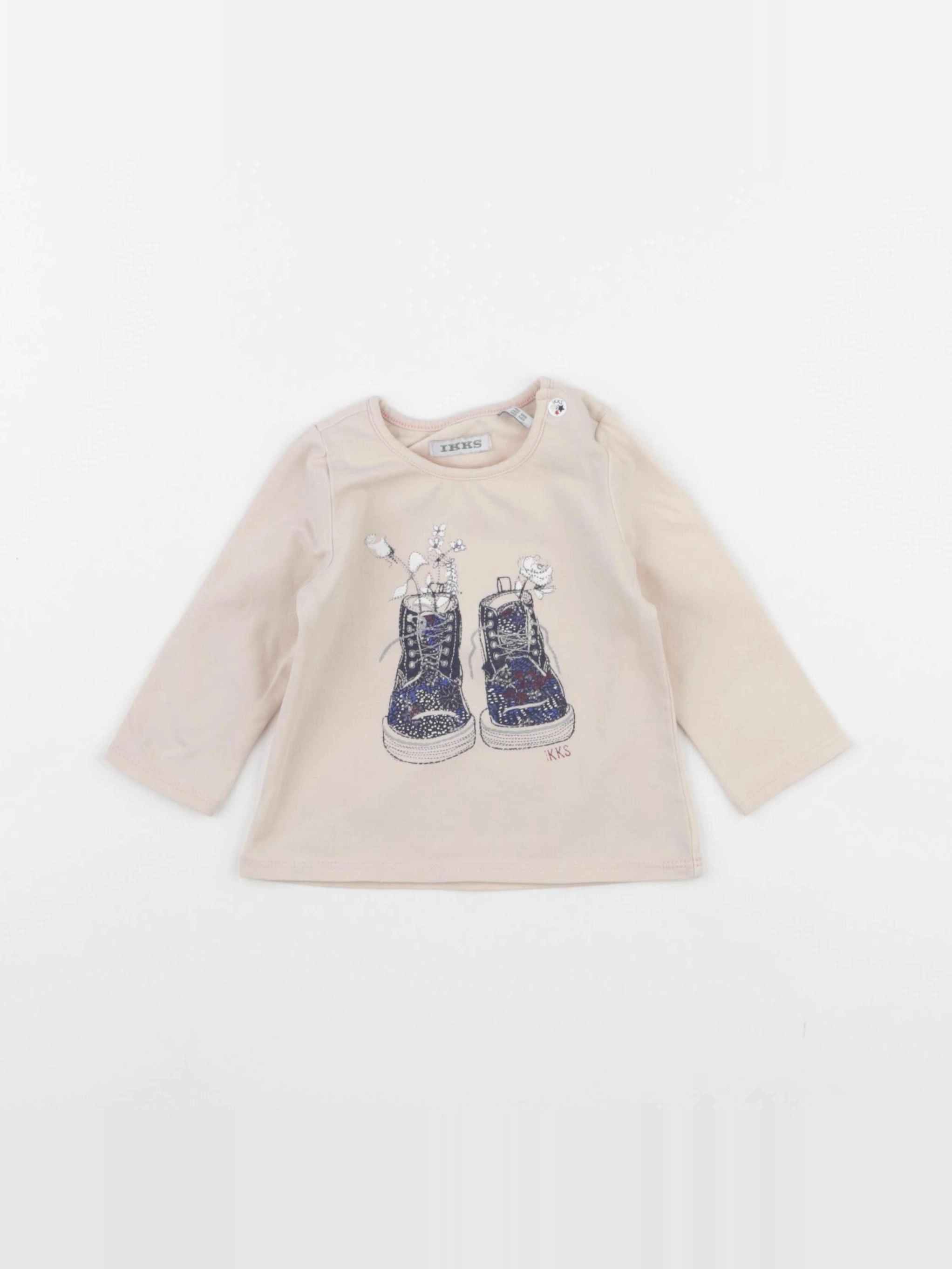 IKKS - tee-shirt beige - 6 mois