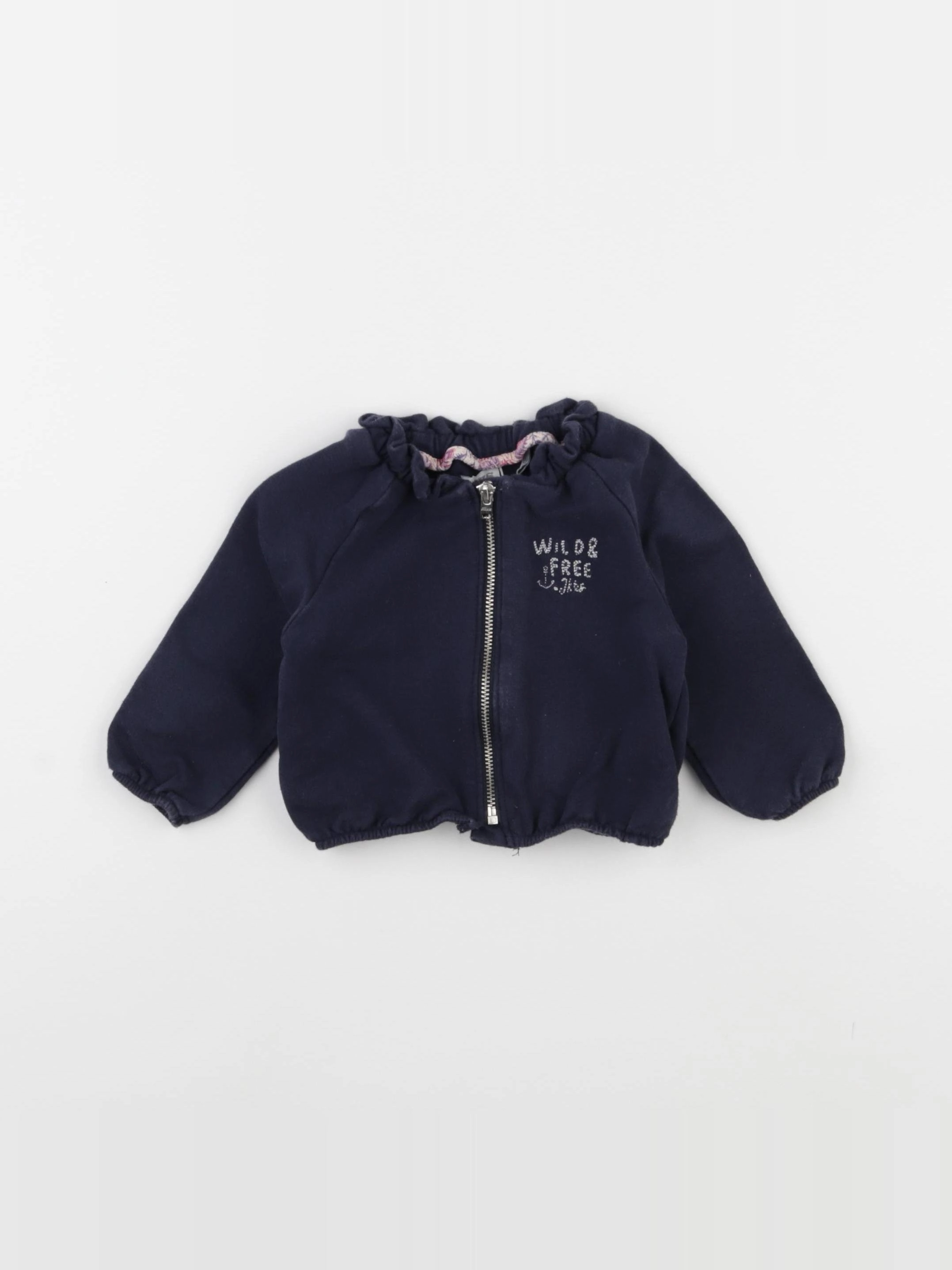 IKKS - sweat bleu - 6 mois