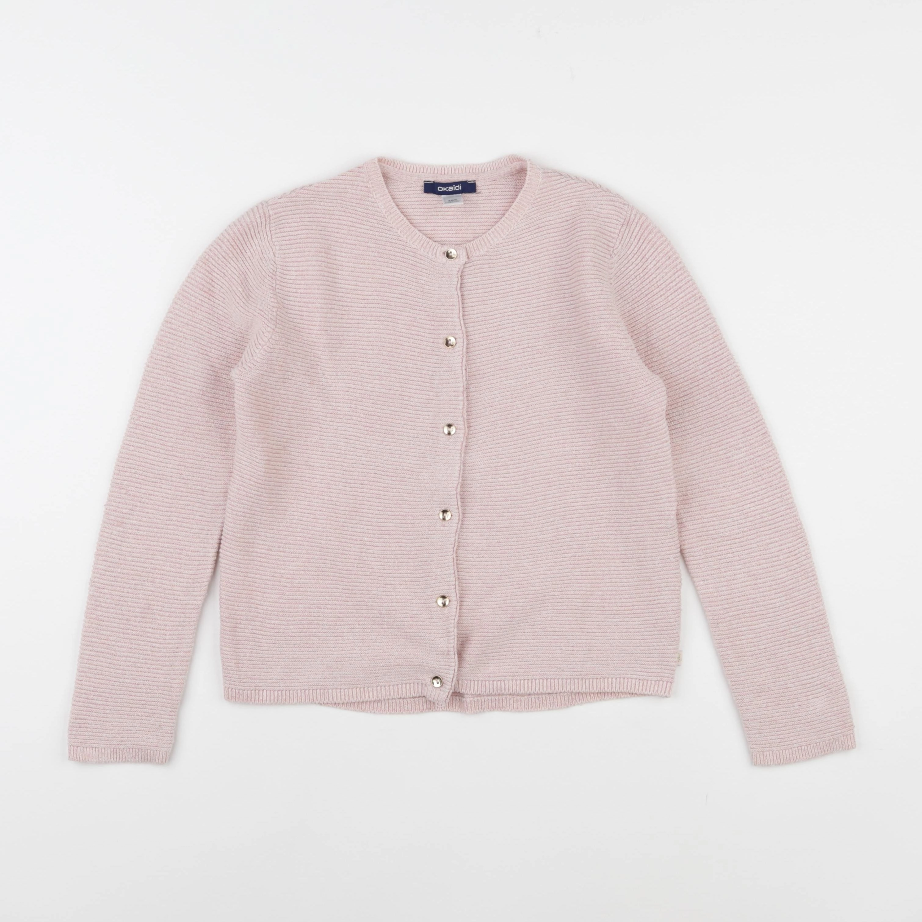 Okaidi - gilet rose, argent - 8 ans