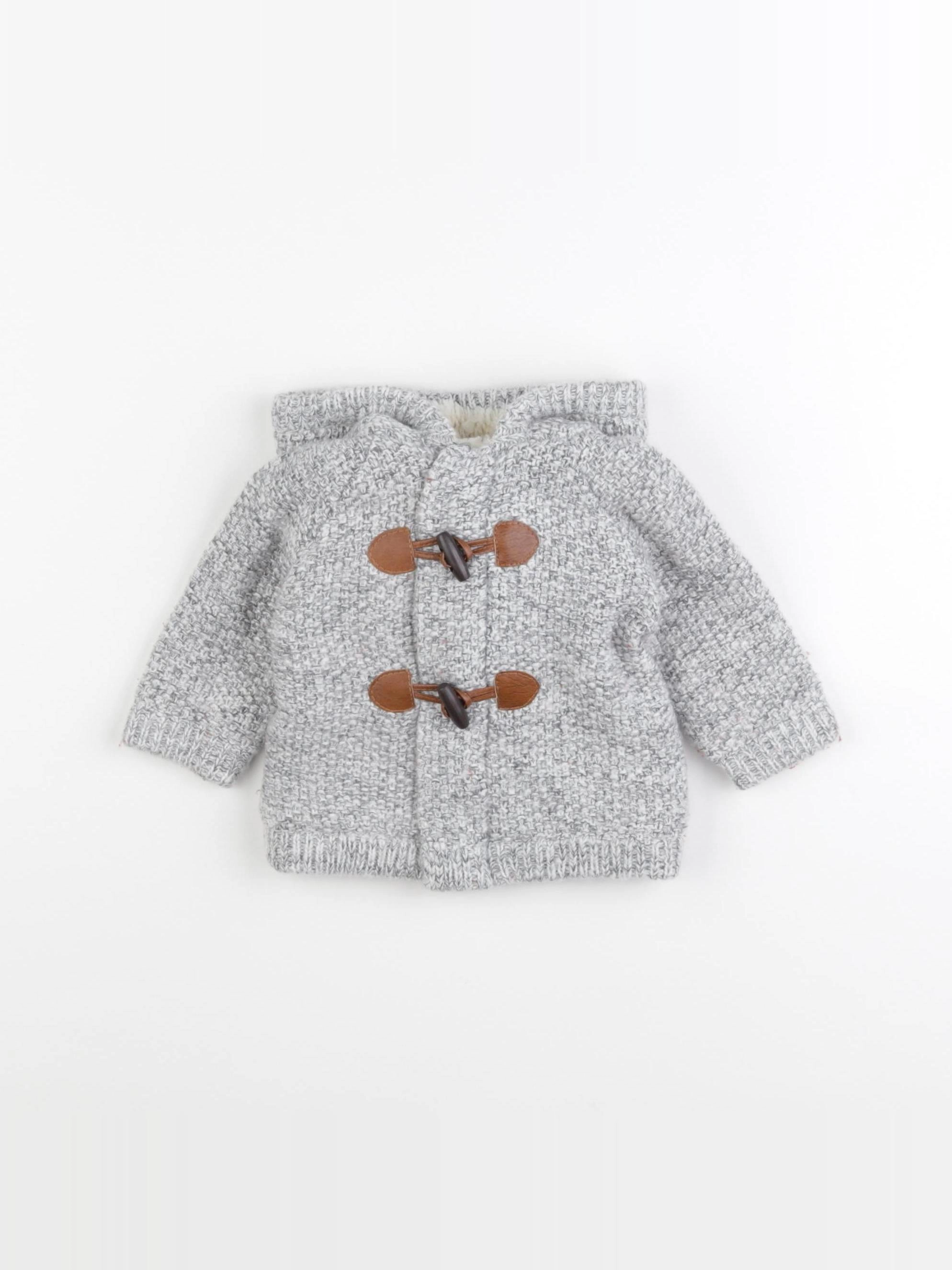 Vertbaudet - gilet gris - 3 mois