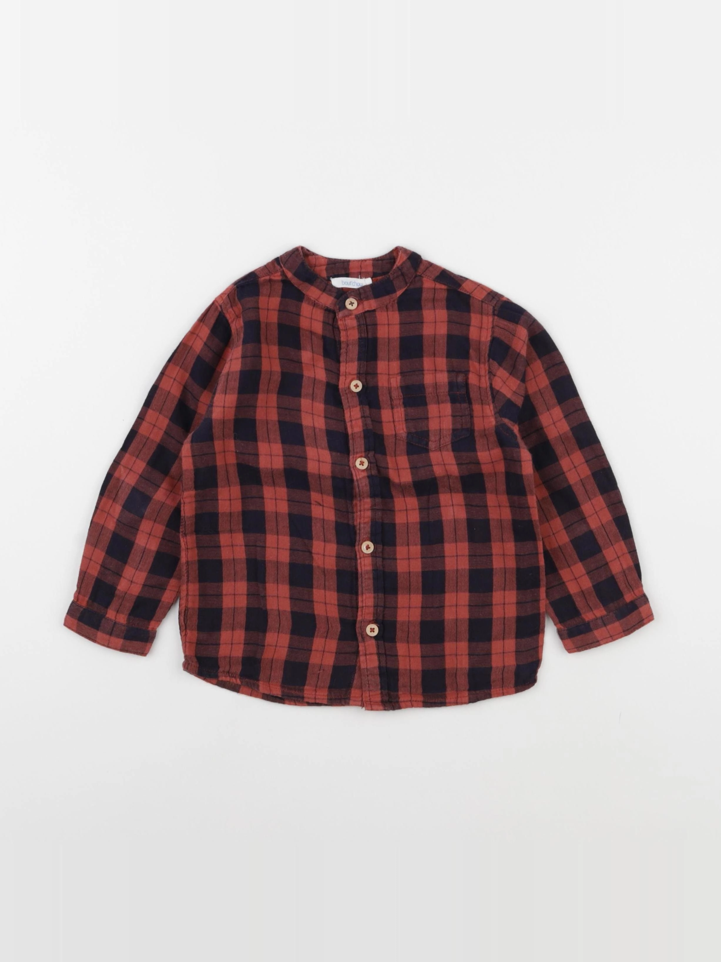 Boutchou - chemise bleu, rouge - 36 mois
