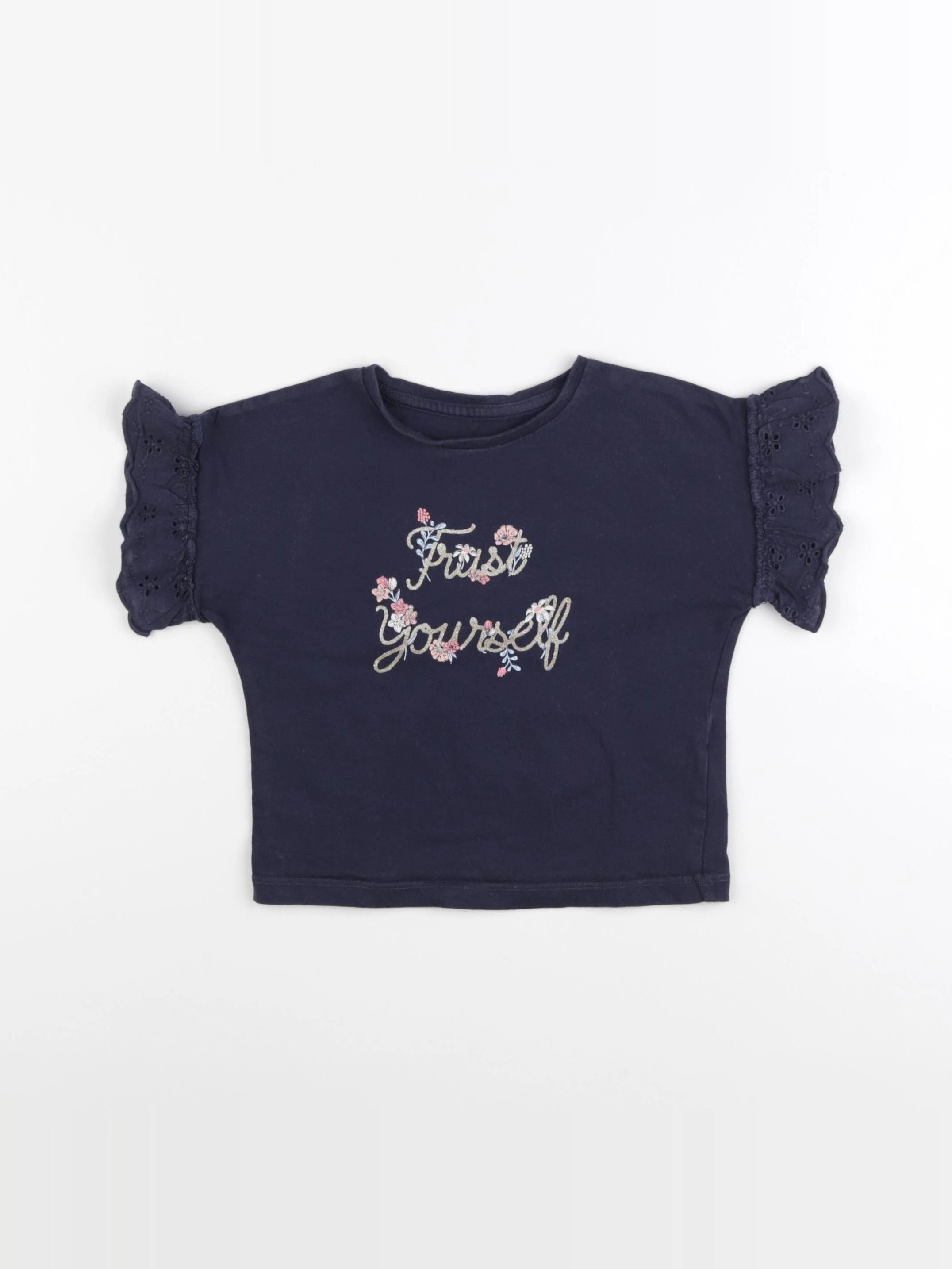 Vertbaudet - tee-shirt bleu - 2 ans