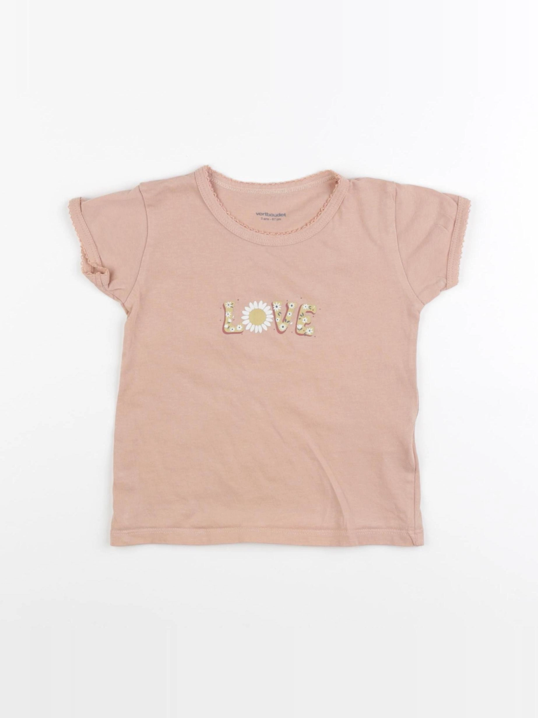 Vertbaudet - maillot de corps rose - 3 ans