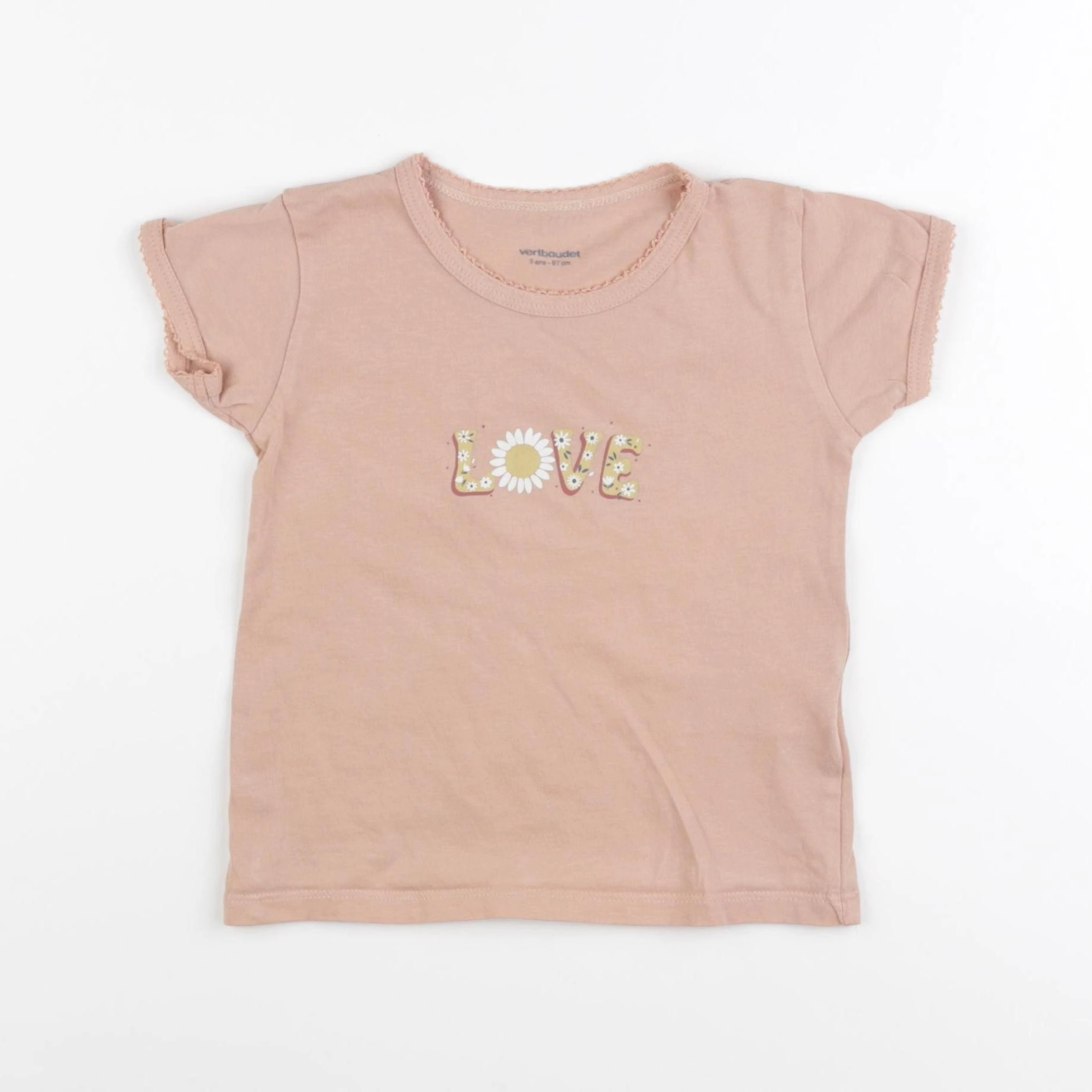 Vertbaudet - maillot de corps rose - 3 ans